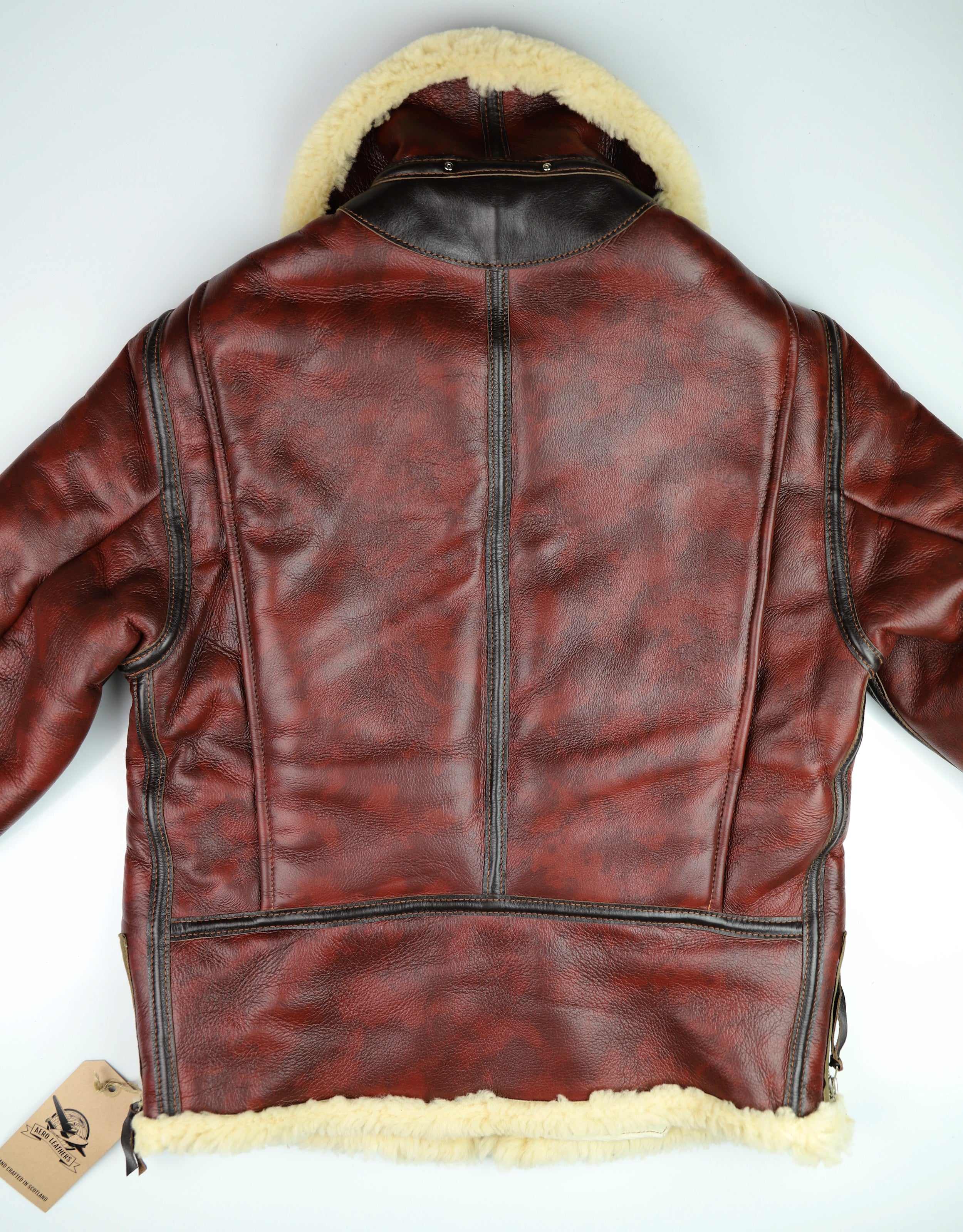 Aero B-6 Military Flight Jacket, size 42, Redskin with Dark Seal Vicenza Trim