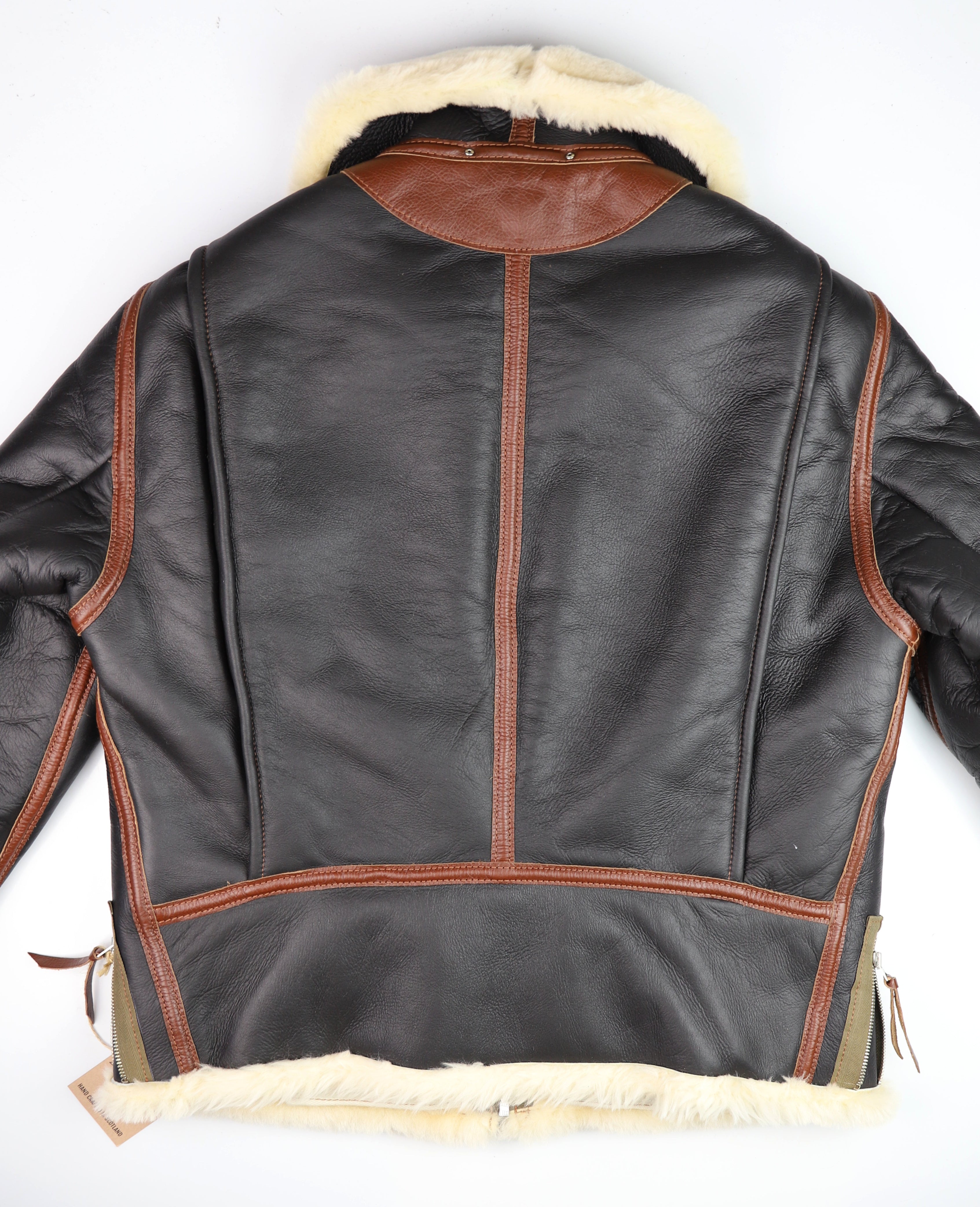 Aero B-6 Military Flight Jacket, size 44, Seal Brown with Russet Vicenza Trim