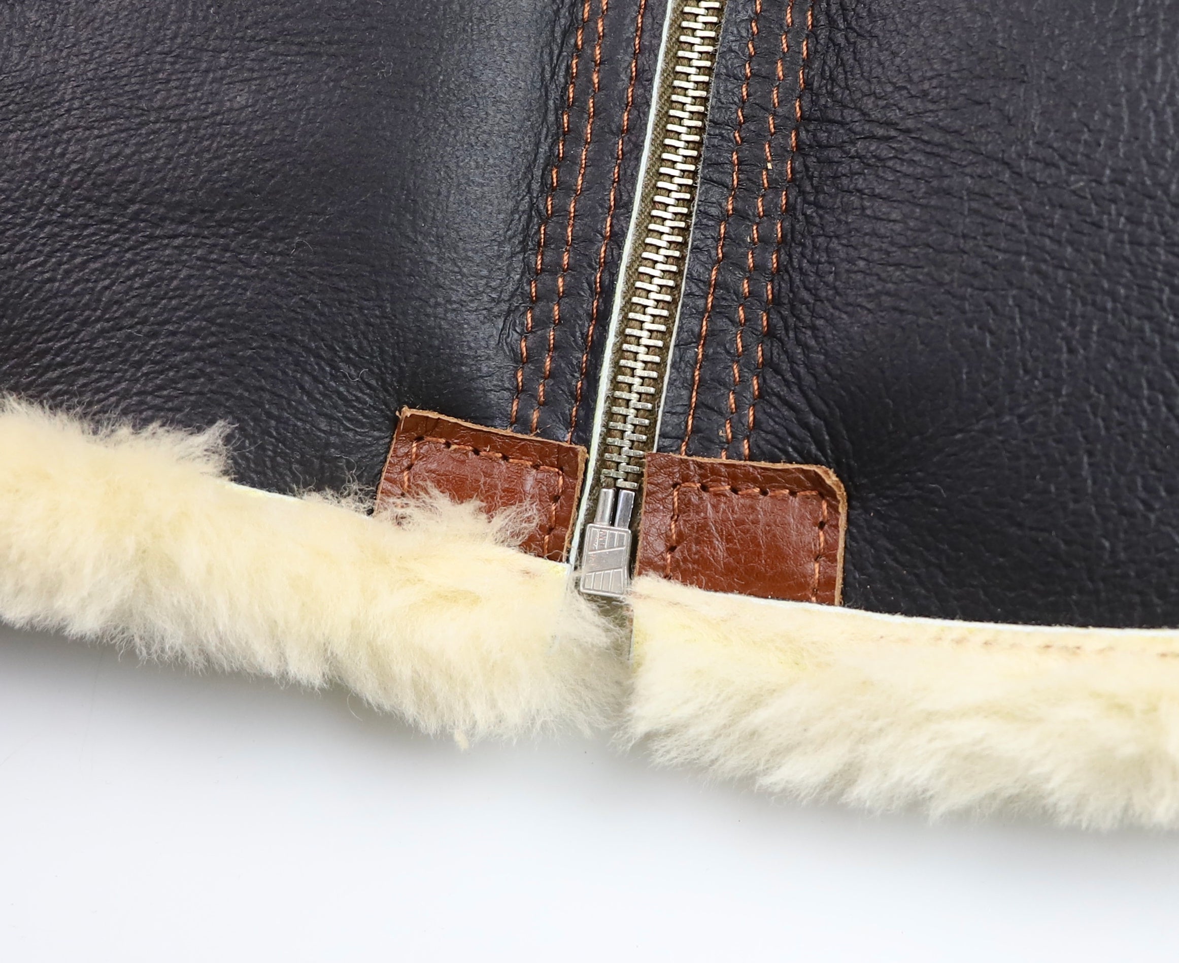 Aero B-6 Military Flight Jacket, size 44, Seal Brown with Russet Vicenza Trim