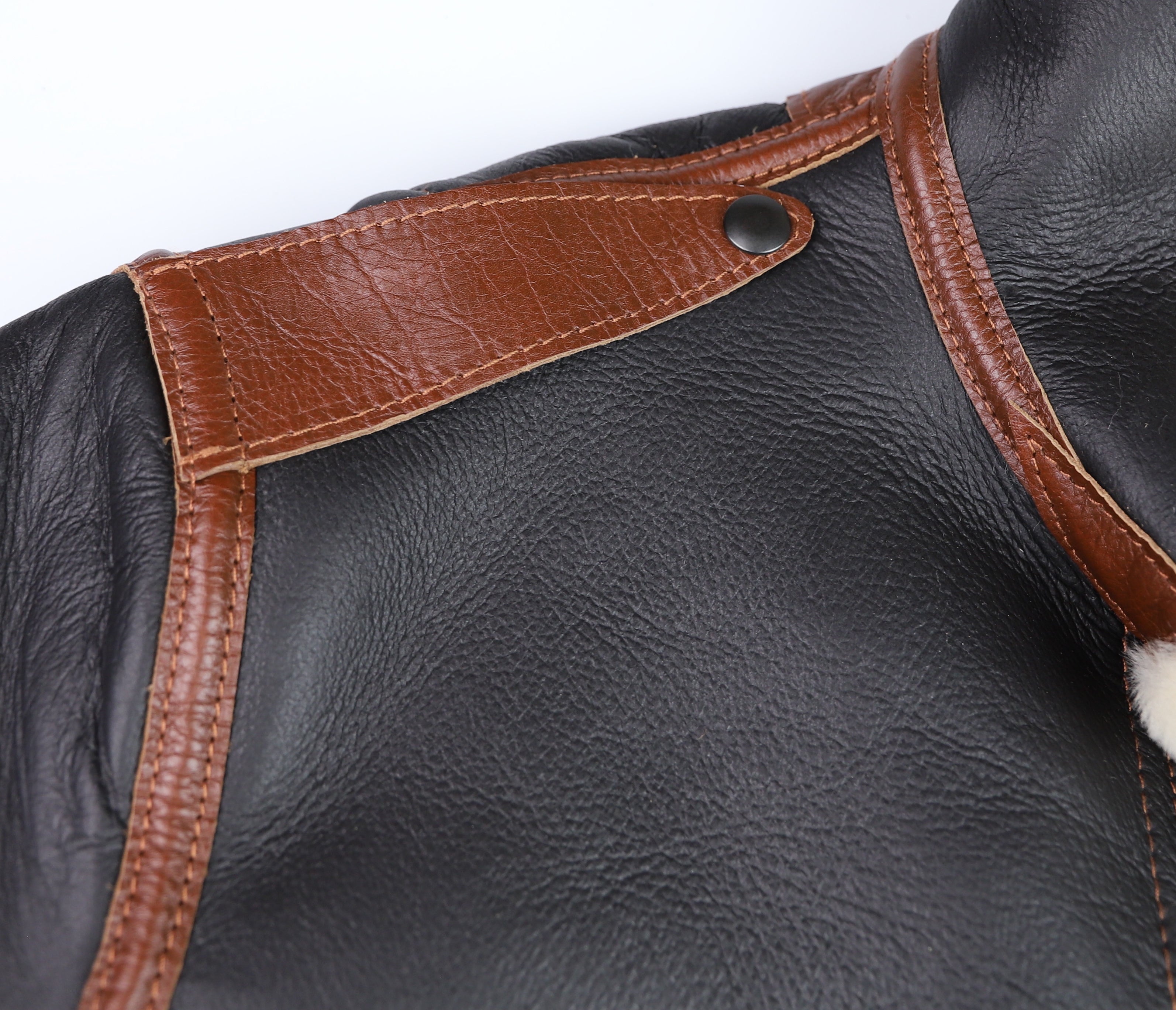 Aero B-6 Military Flight Jacket, size 44, Seal Brown with Russet Vicenza Trim