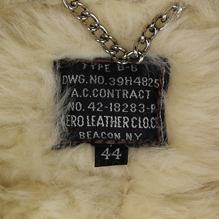 Aero B-6 Military Flight Jacket, size 44, Seal Brown with Russet Vicenza Trim