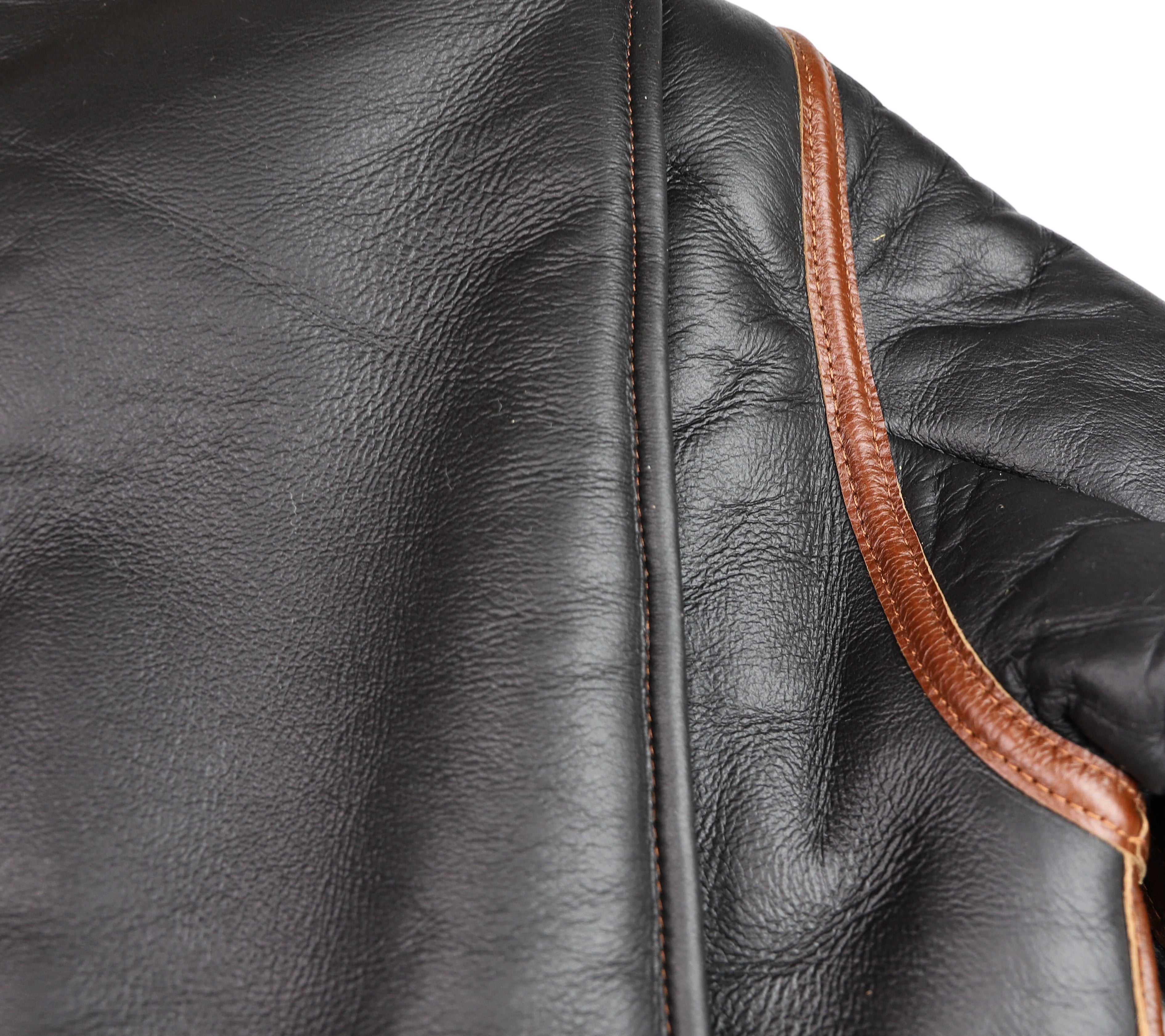 Aero B-6 Military Flight Jacket, size 44, Seal Brown with Russet Vicenza Trim