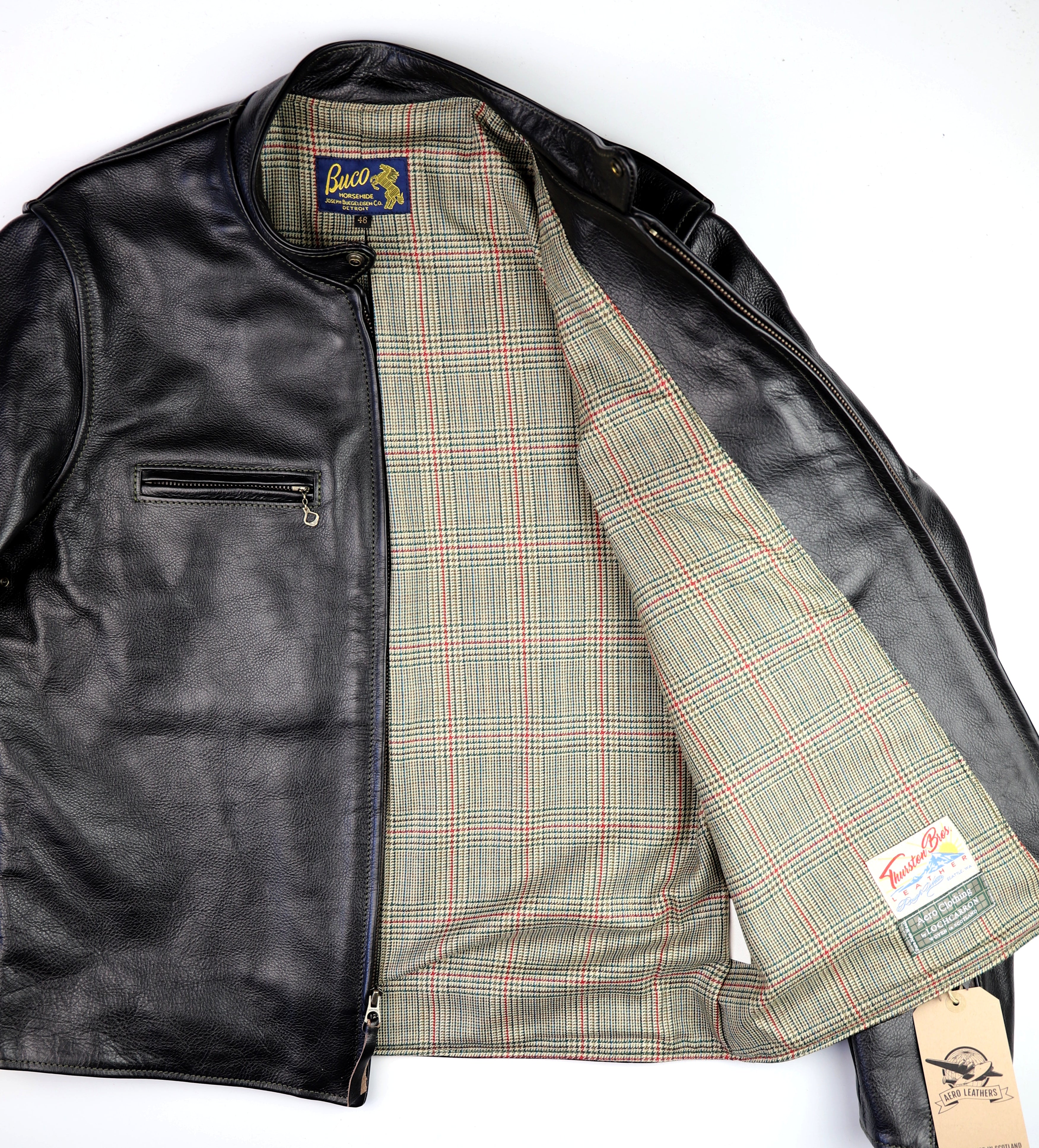 Aero Board Racer, size 46, Blackened Brown Vicenza Horsehide