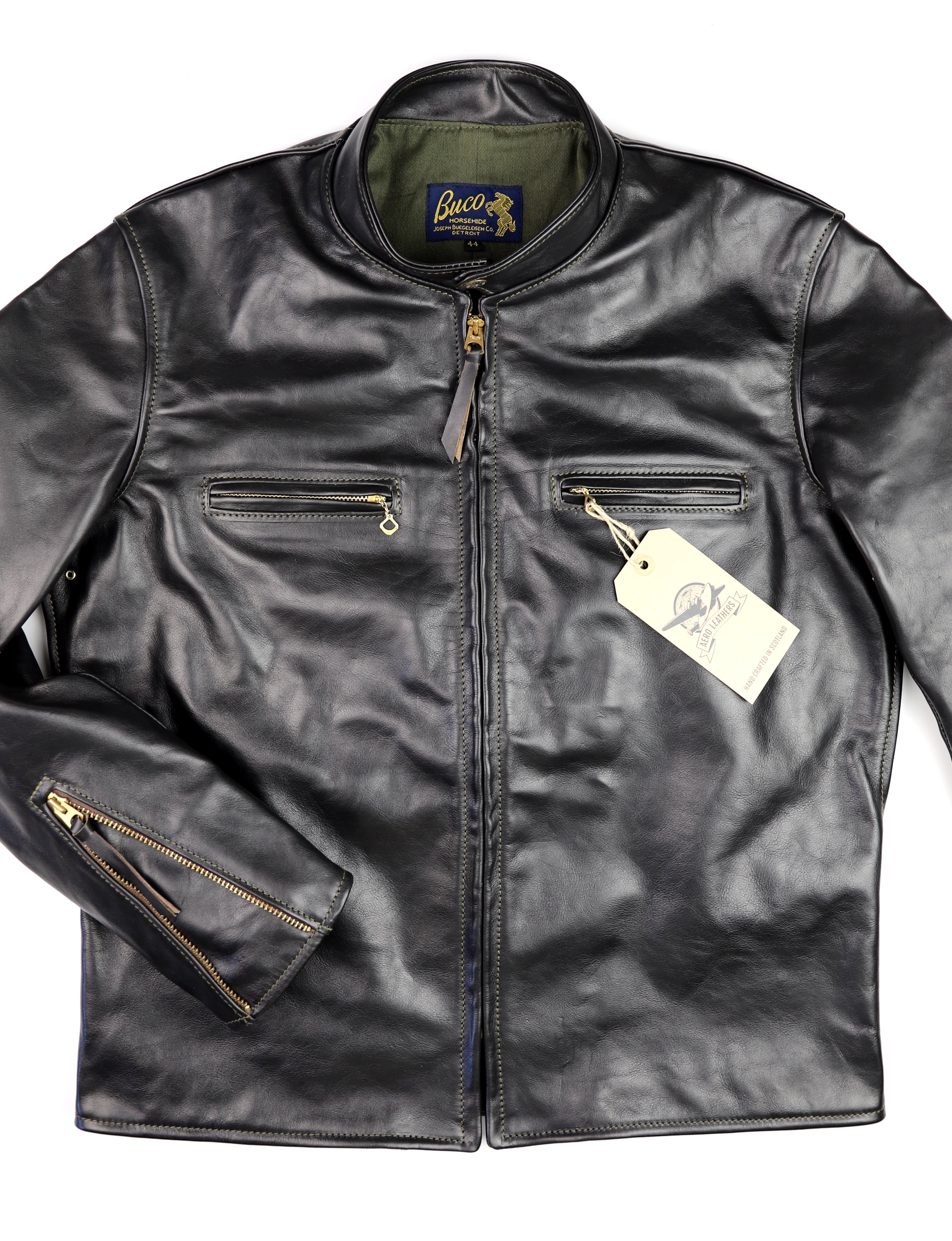 Aero Board Racer, size 44, Blackened Brown Vicenza Horsehide
