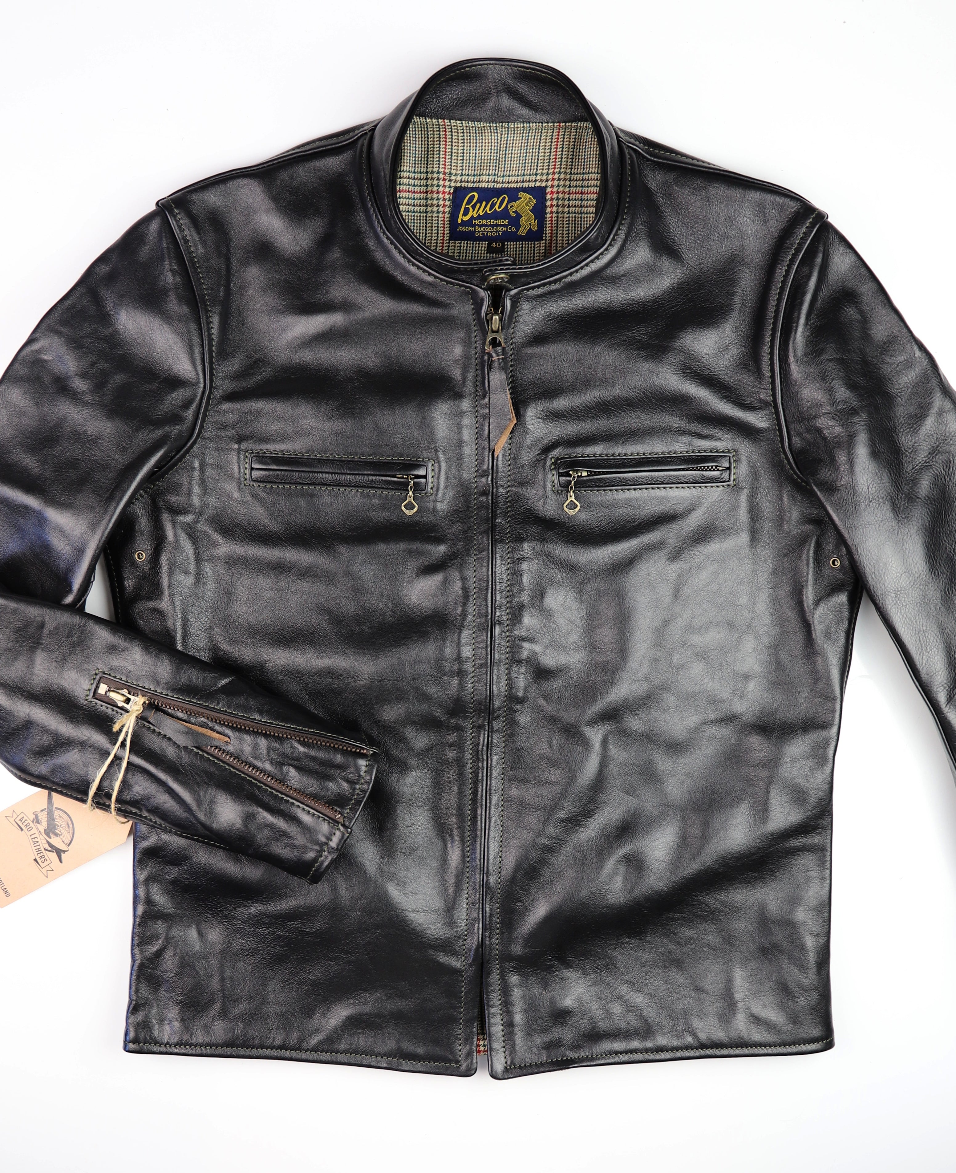 Aero Board Racer, size 40, Blackened Brown Vicenza Horsehide