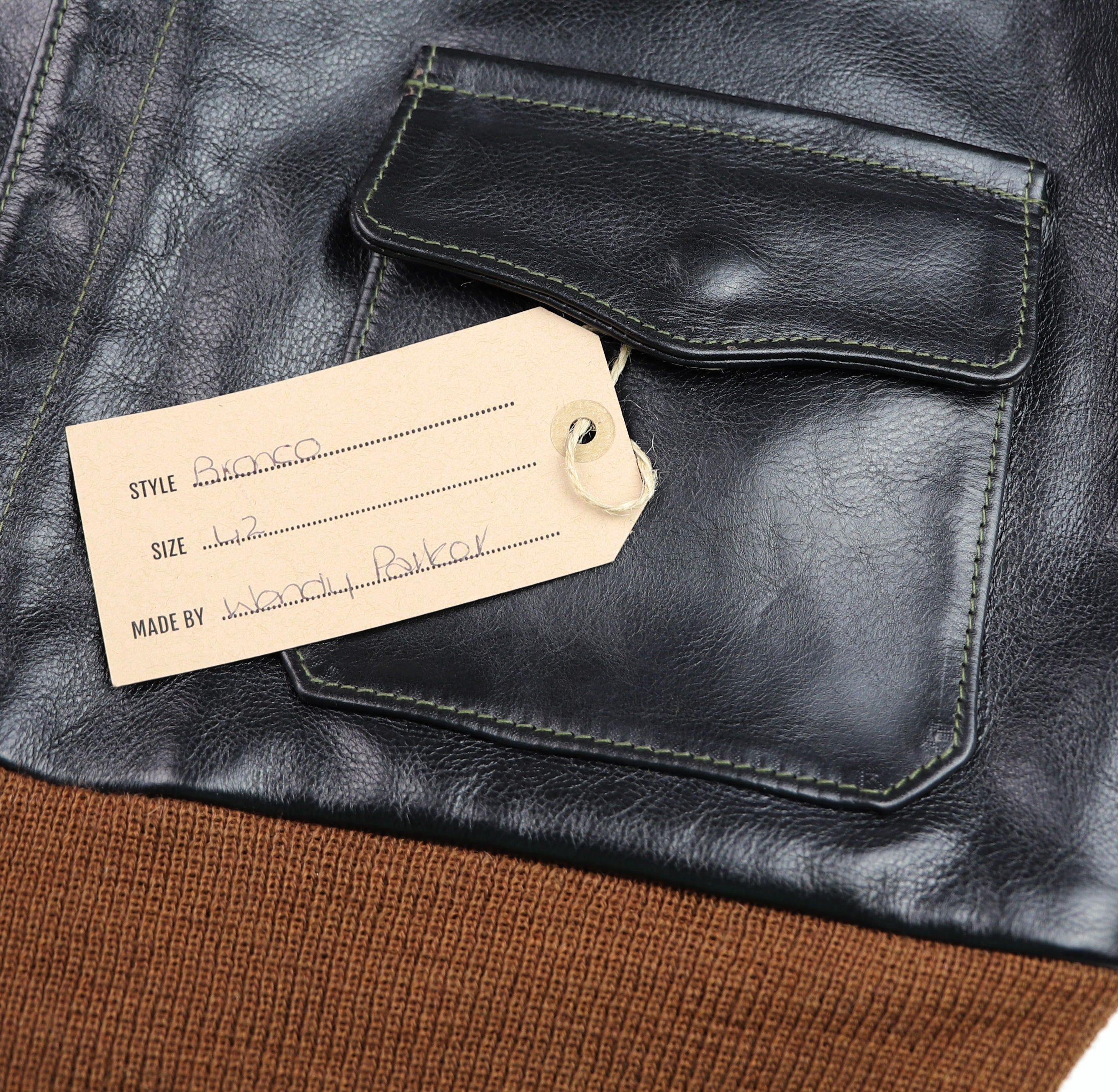 Aero A-2 Military Flight Jacket, size 42, Blackened Brown Vicenza Horsehide