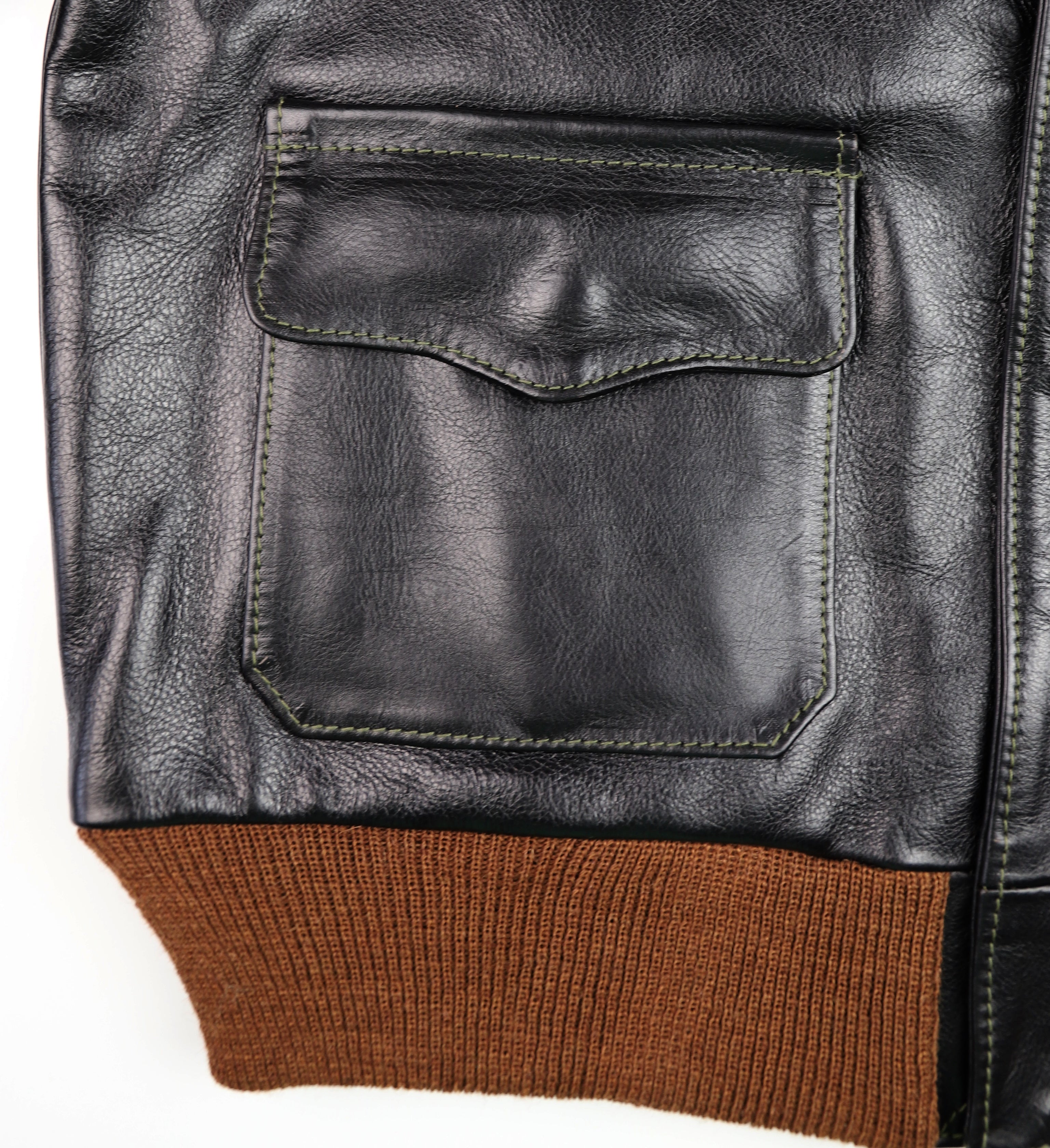 Aero A-2 Military Flight Jacket, size 42, Blackened Brown Vicenza Horsehide