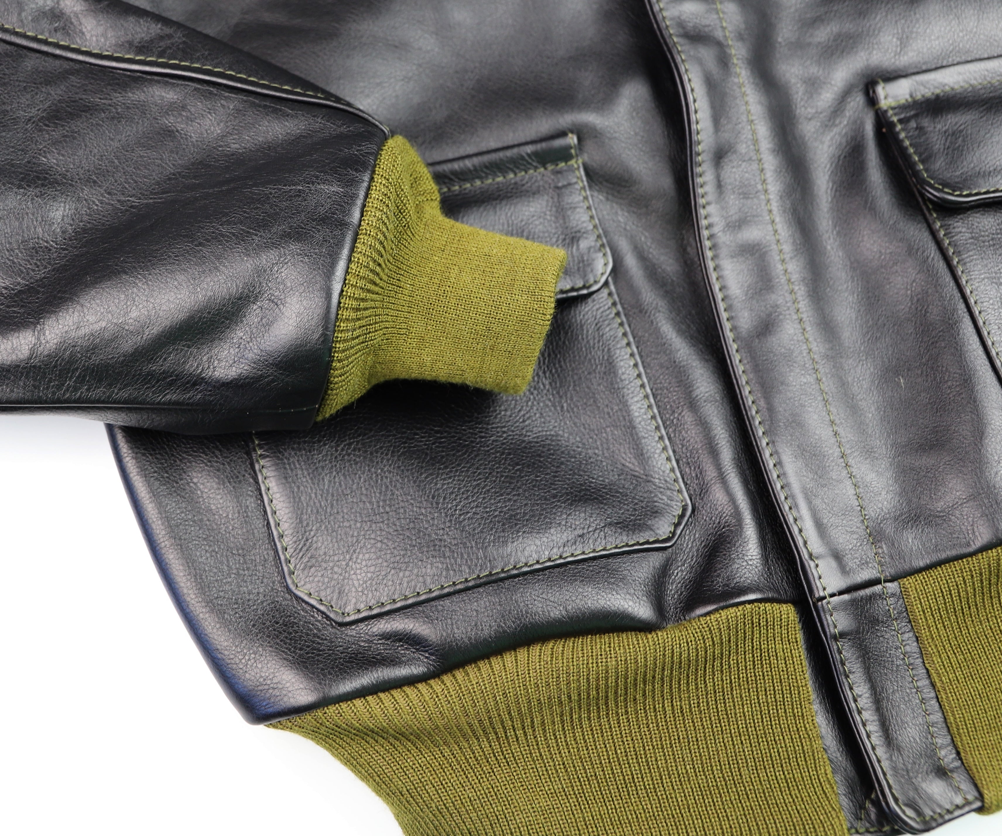 Aero A-2 Military Flight Jacket, size 40, Blackened Brown Vicenza Horsehide