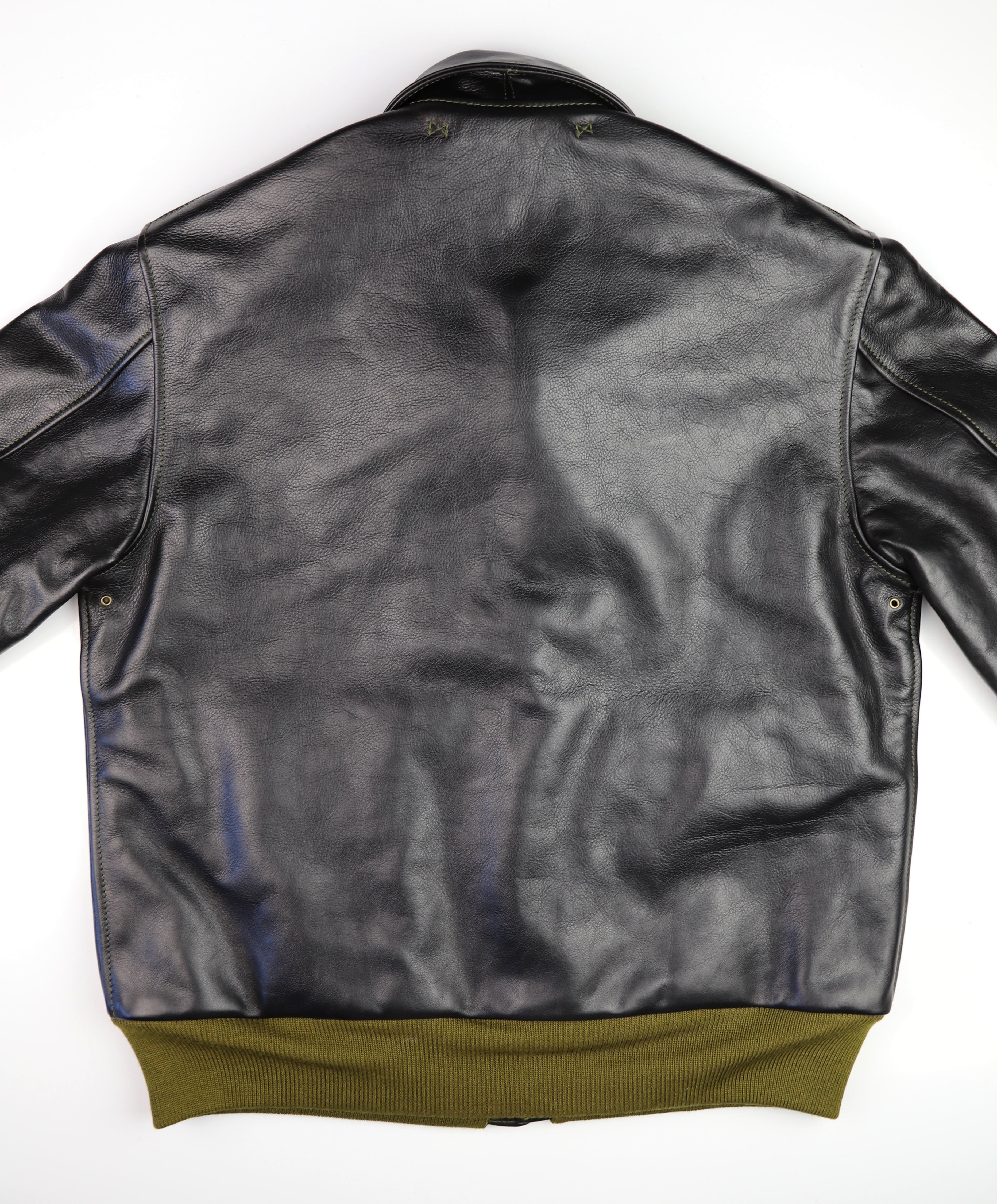 Aero A-2 Military Flight Jacket, size 44, Blackened Brown Vicenza Horsehide