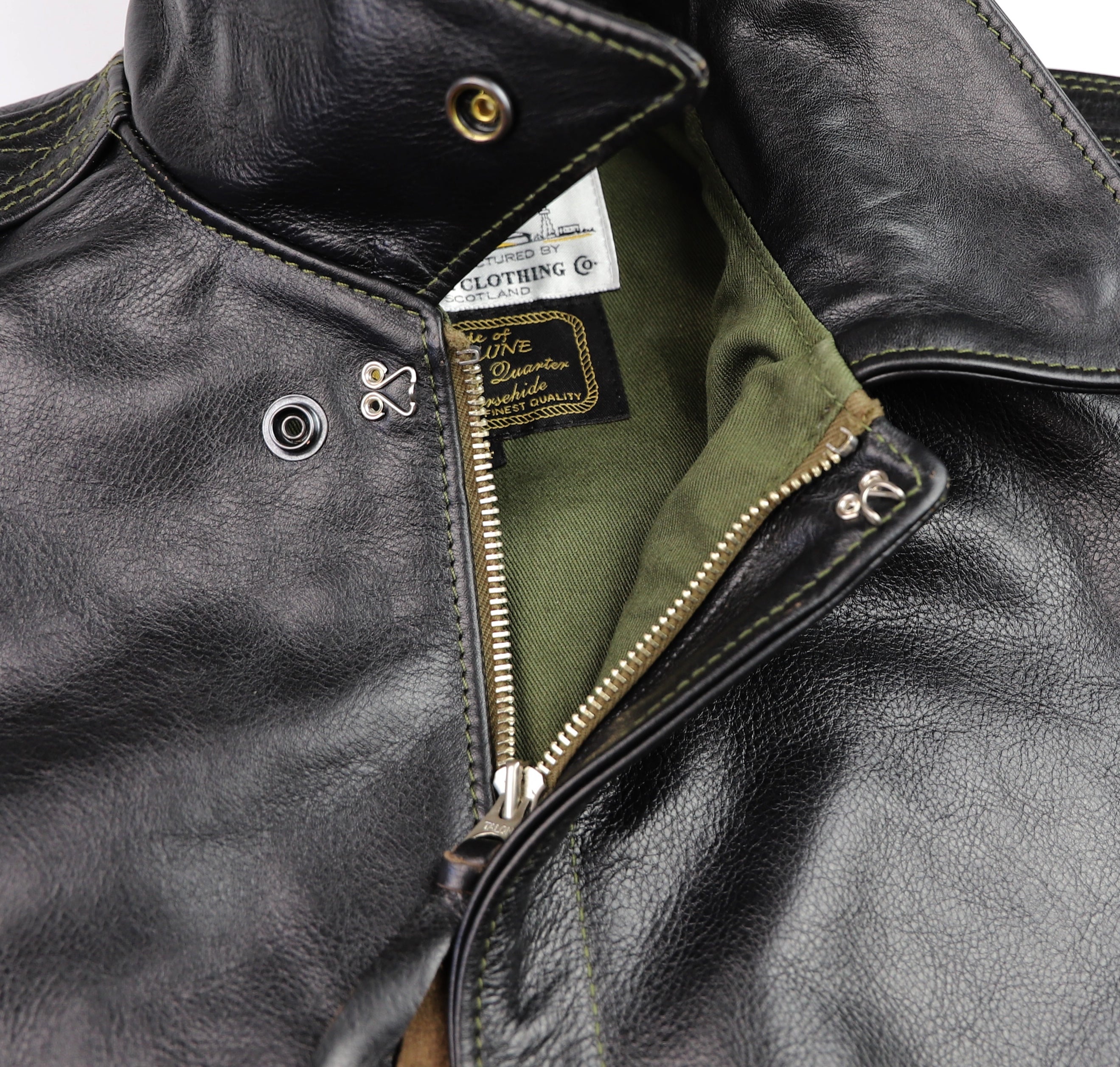 Aero A-2 Military Flight Jacket, size 44, Blackened Brown Vicenza Horsehide