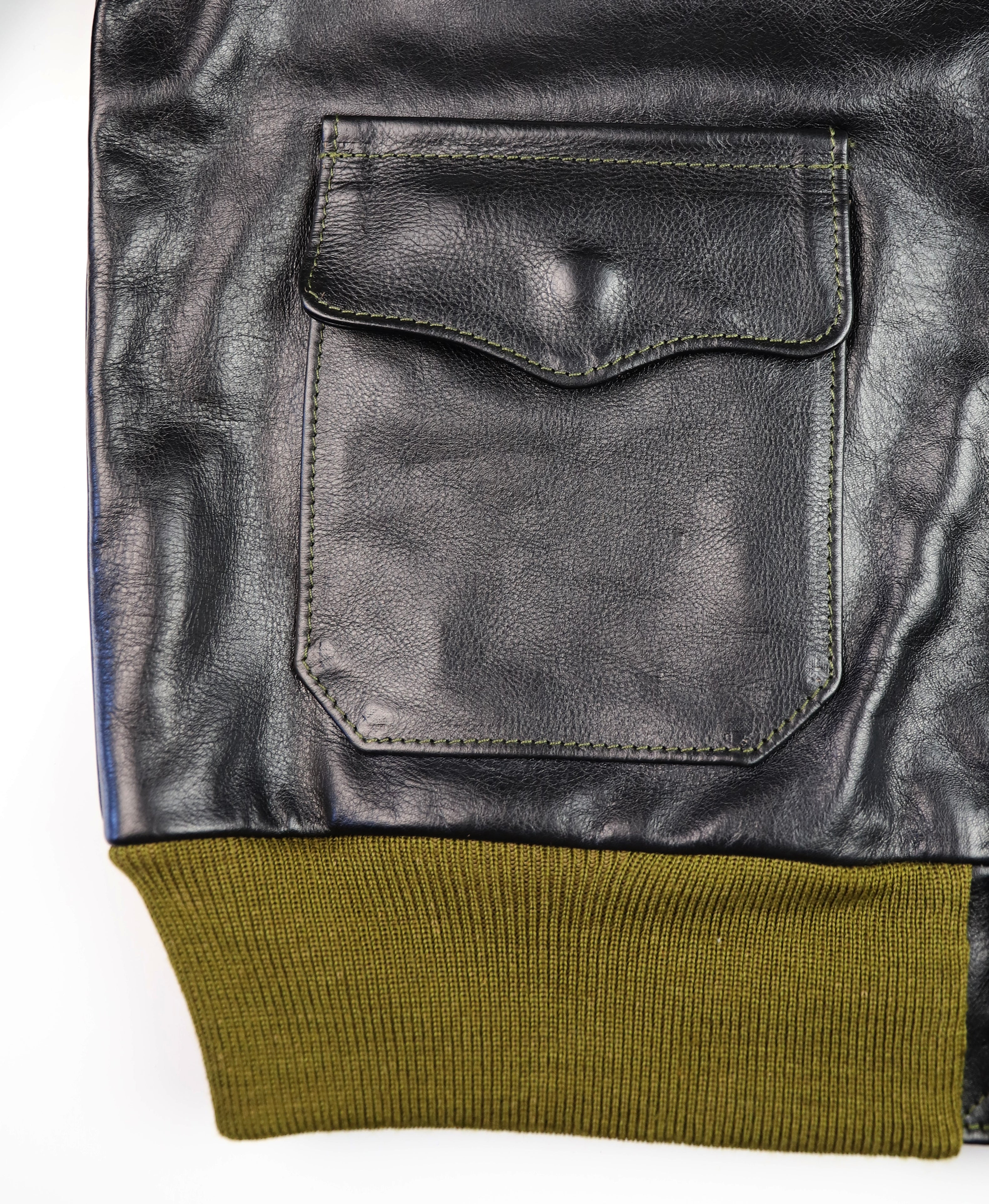 Aero A-2 Military Flight Jacket, size 44, Blackened Brown Vicenza Horsehide