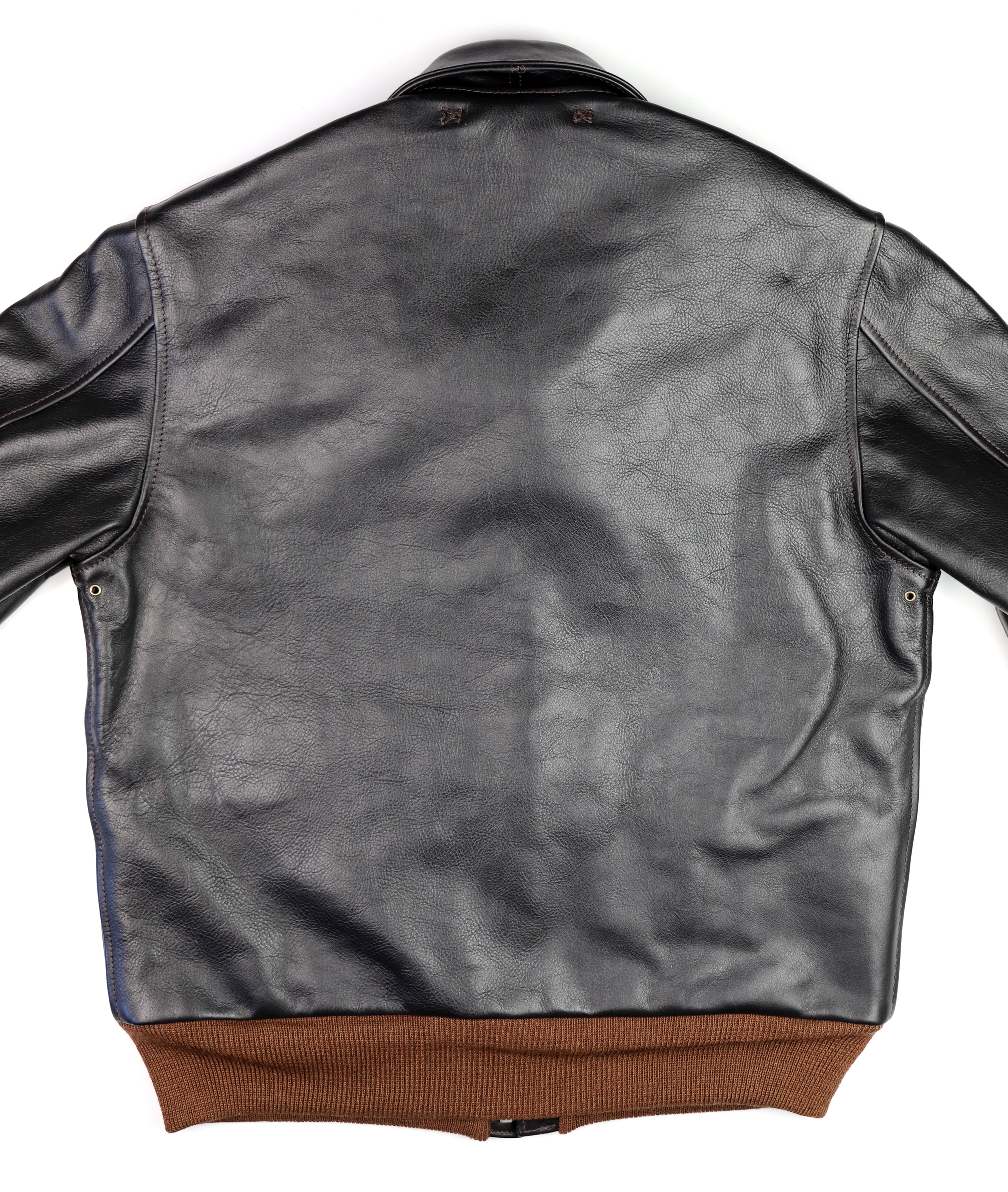Aero A-2 Military Flight Jacket, size 42, Blackened Brown Vicenza Horsehide