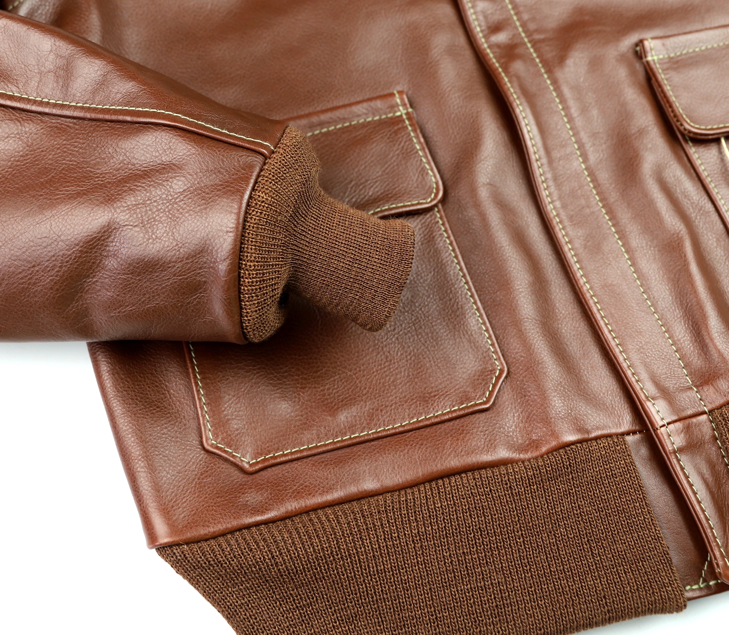 Aero A-2 Military Flight Jacket, size 42, Russet Vicenza Horsehide