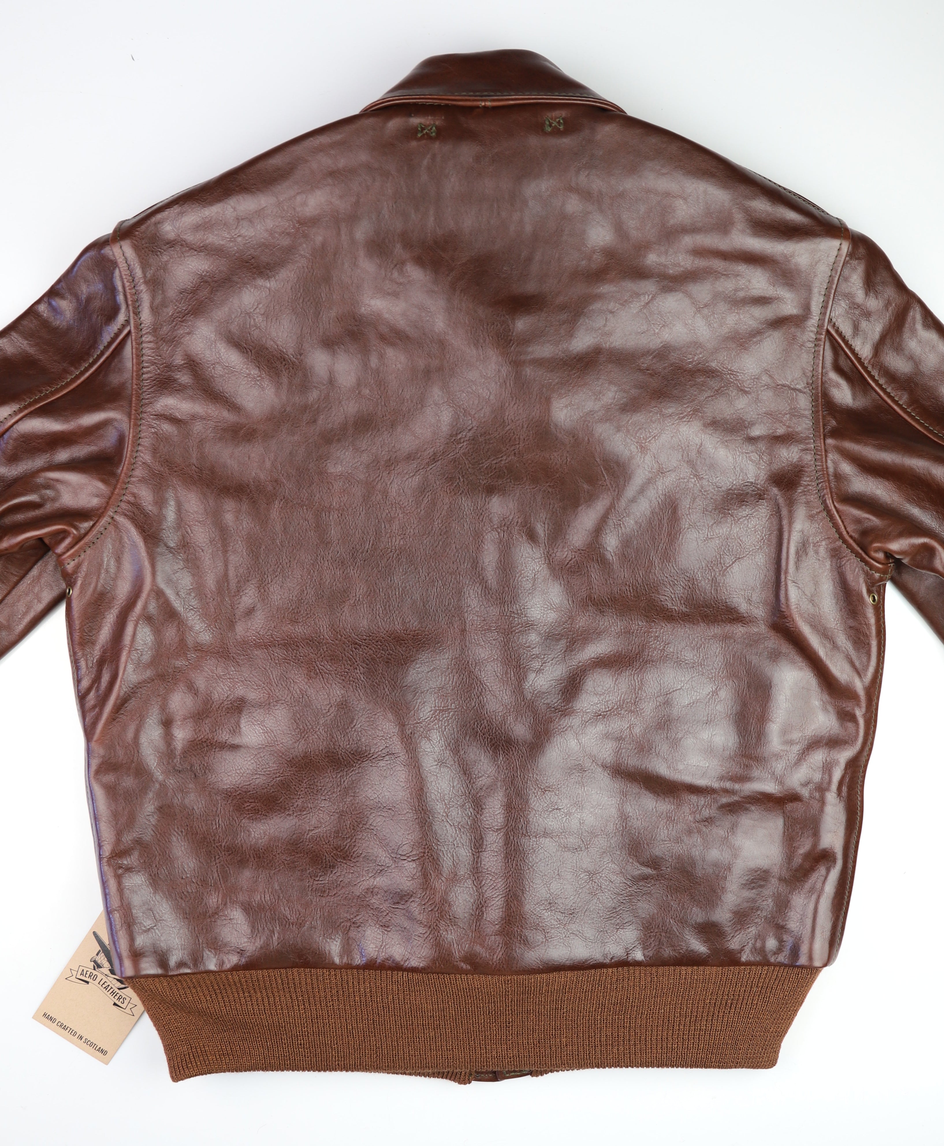 Aero A-2 Military Flight Jacket, size 40, Tobacco Badalassi Cowhide