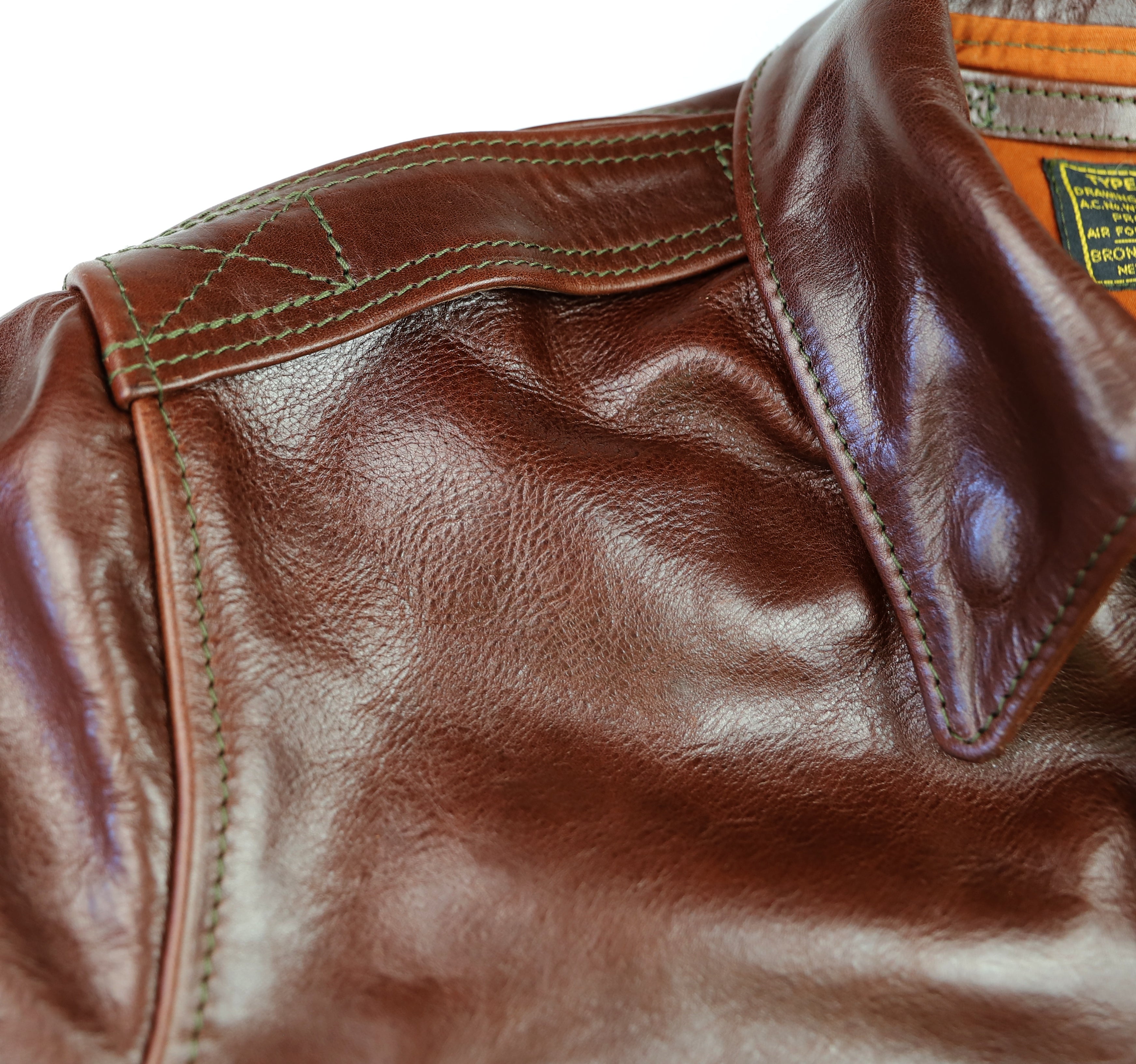 Aero A-2 Military Flight Jacket, size 40, Tobacco Badalassi Cowhide