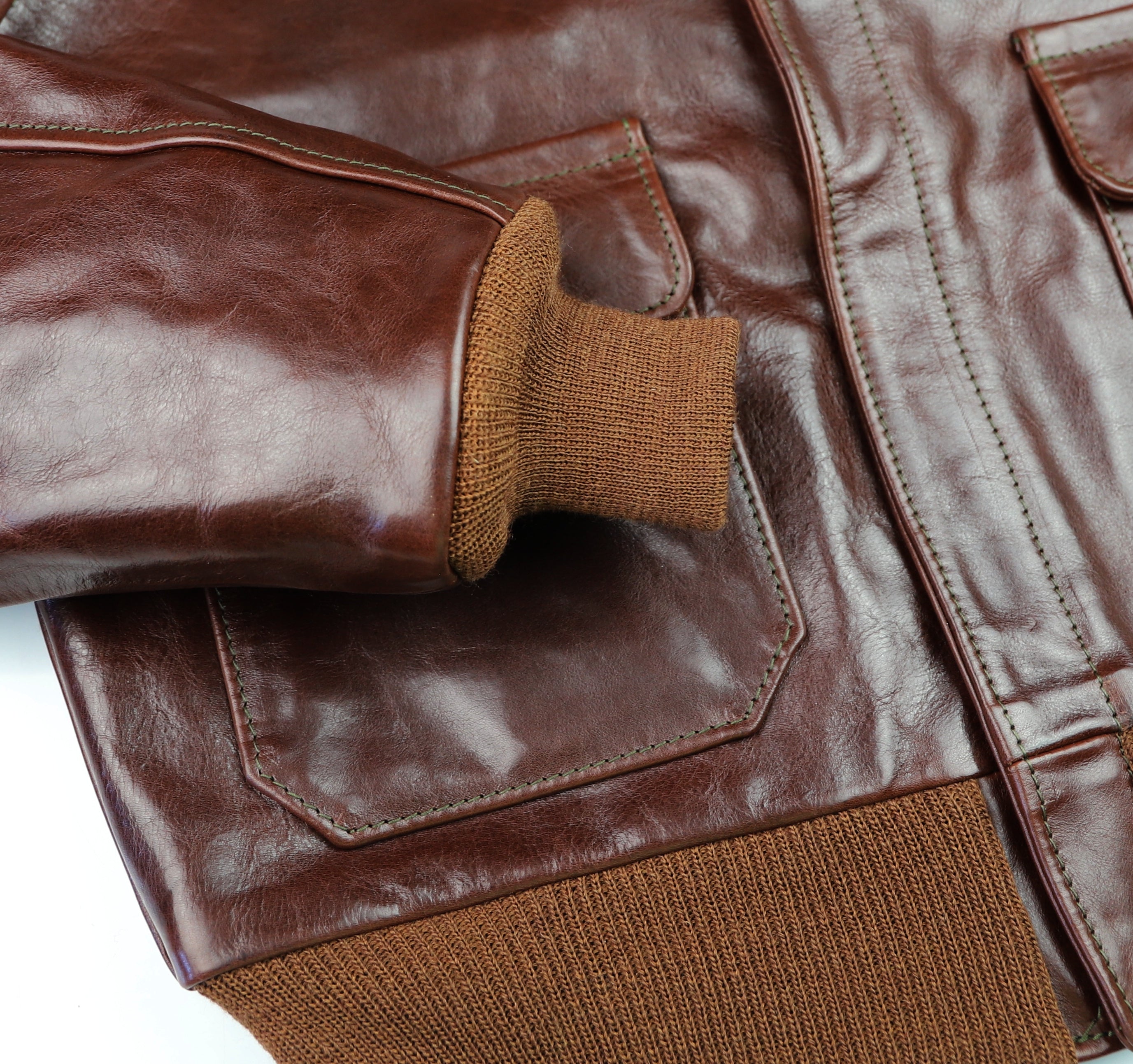 Aero A-2 Military Flight Jacket, size 40, Tobacco Badalassi Cowhide