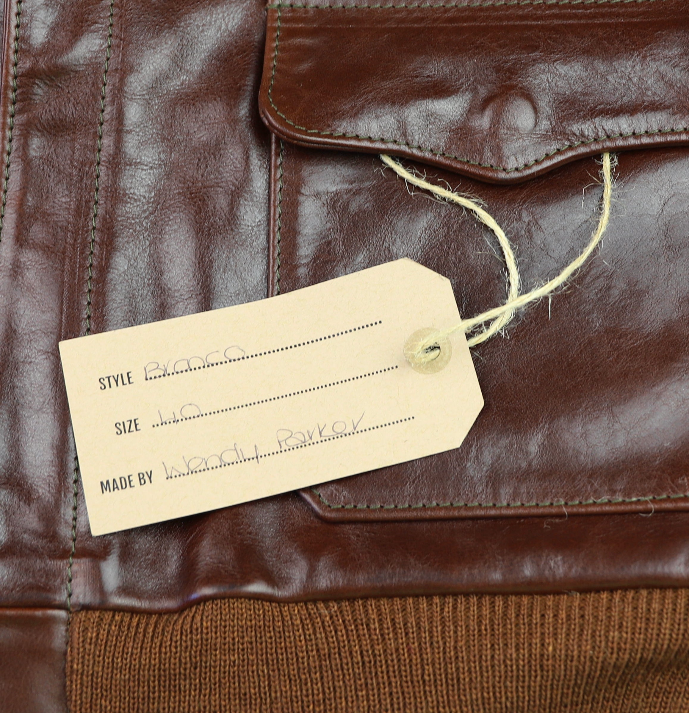 Aero A-2 Military Flight Jacket, size 40, Tobacco Badalassi Cowhide