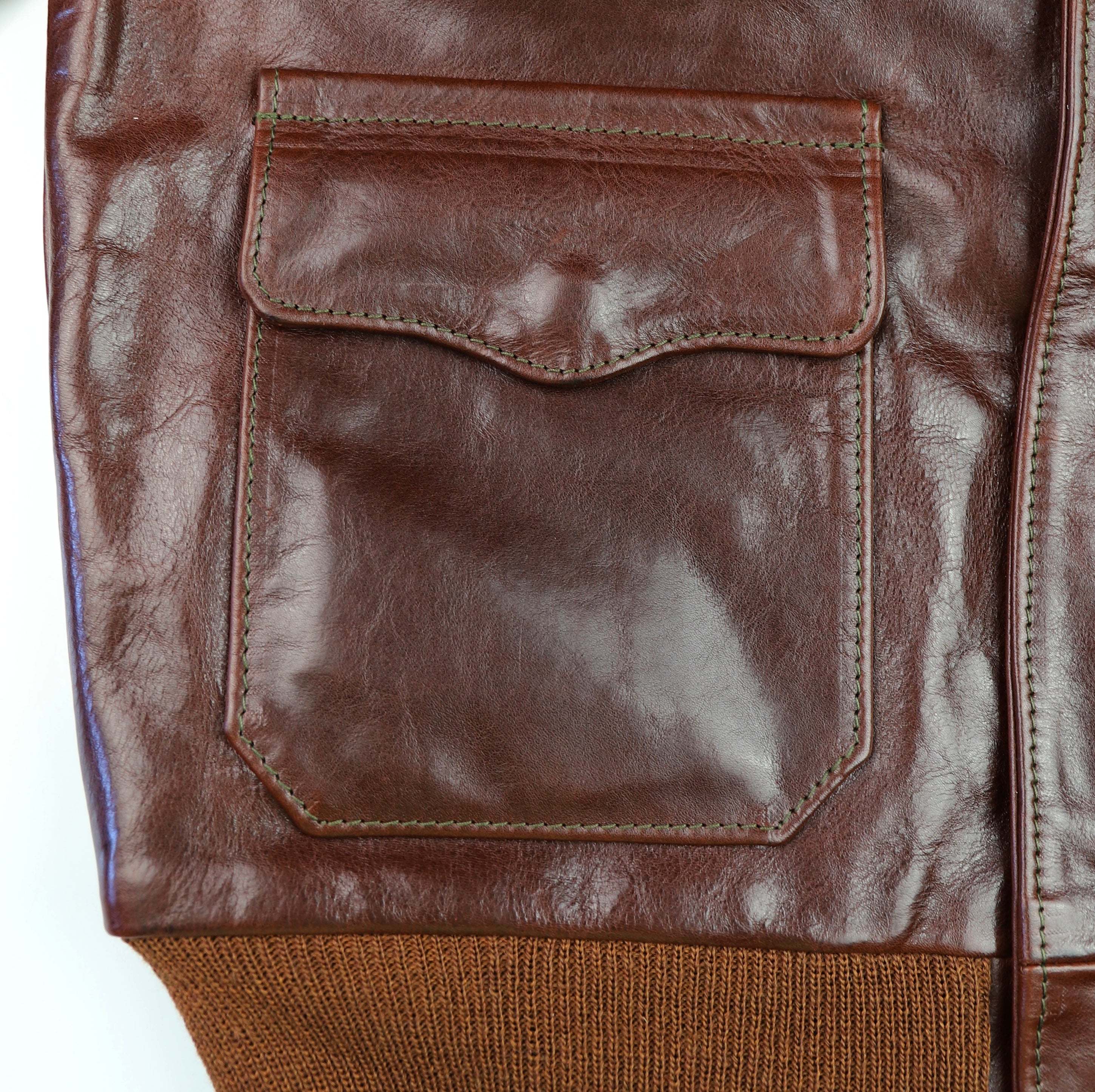 Aero A-2 Military Flight Jacket, size 40, Tobacco Badalassi Cowhide