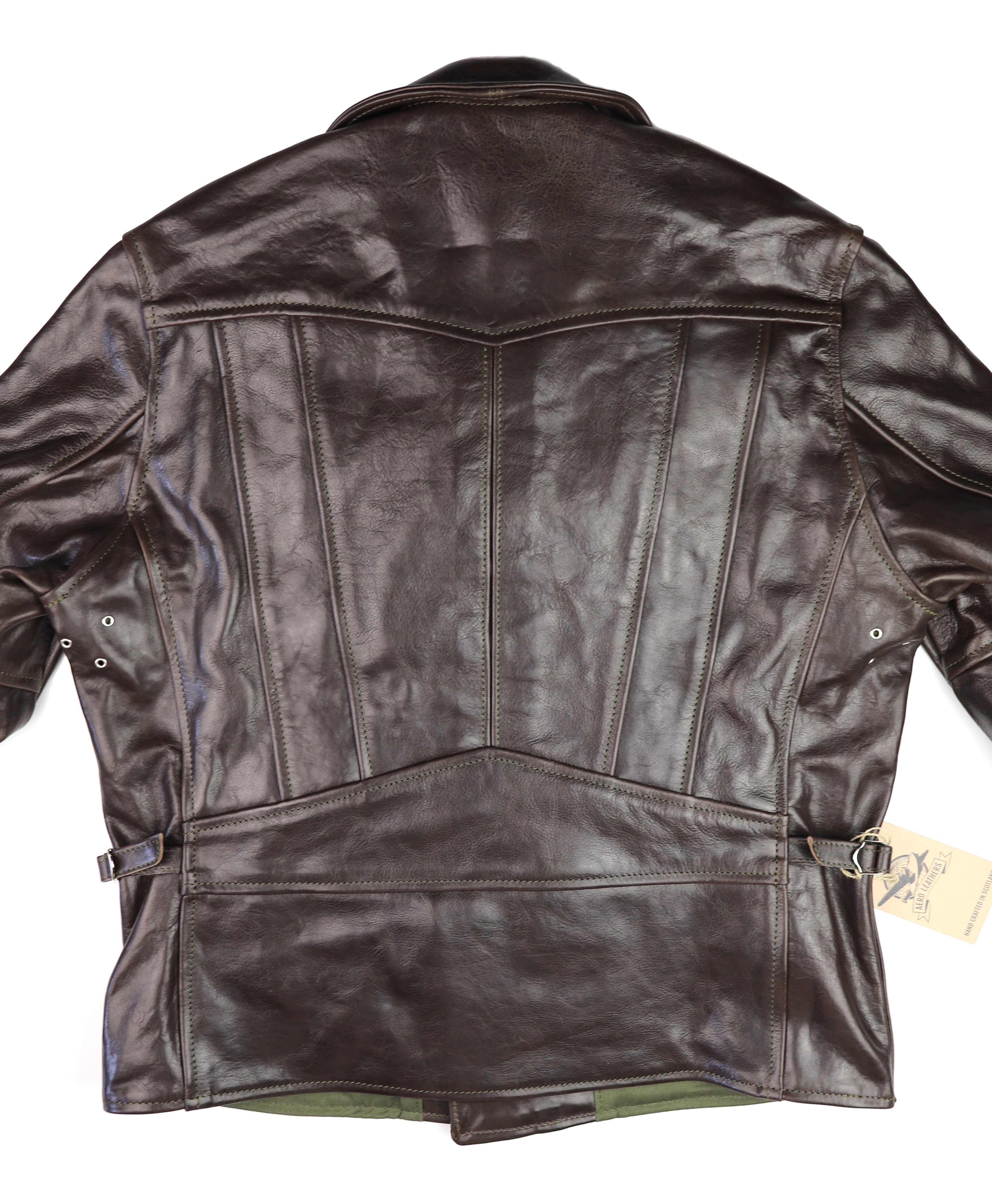 Aero Hooch Hauler, Button-up, size 44, Chestnut Badalassi Cowhide