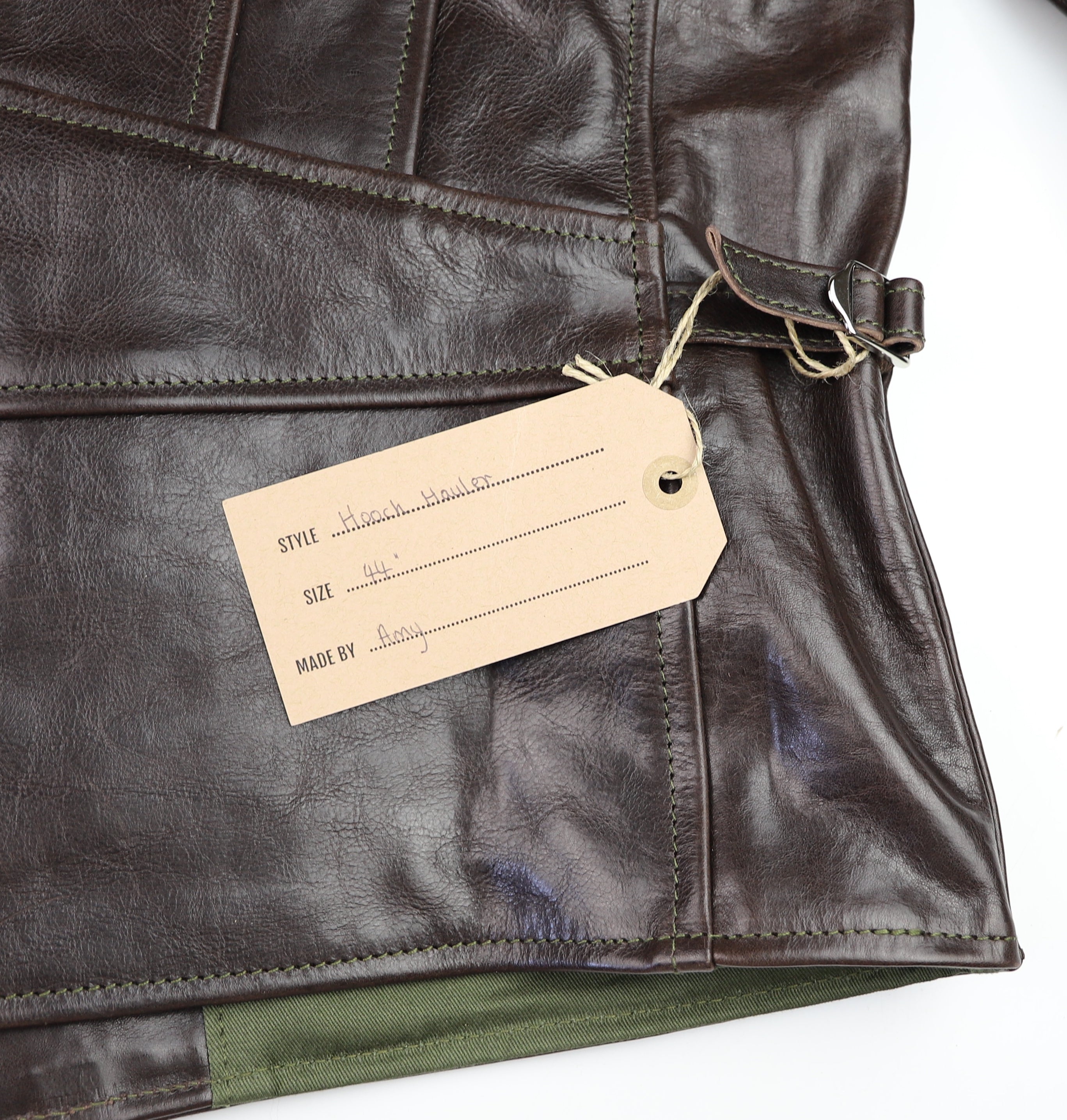 Aero Hooch Hauler, Button-up, size 44, Chestnut Badalassi Cowhide