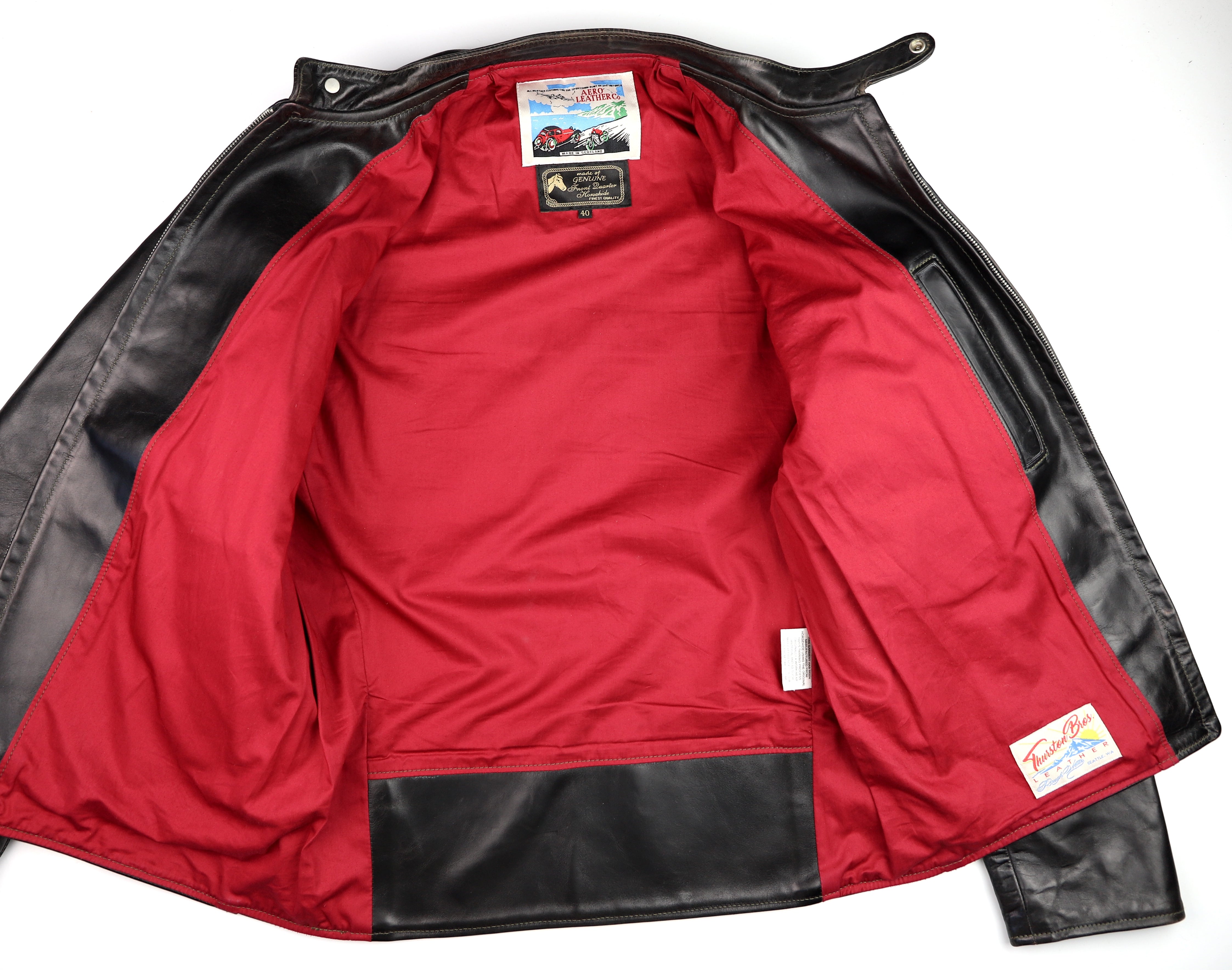 Aero Cafe Racer, size 40, Black CXL FQHH, Gently Worn