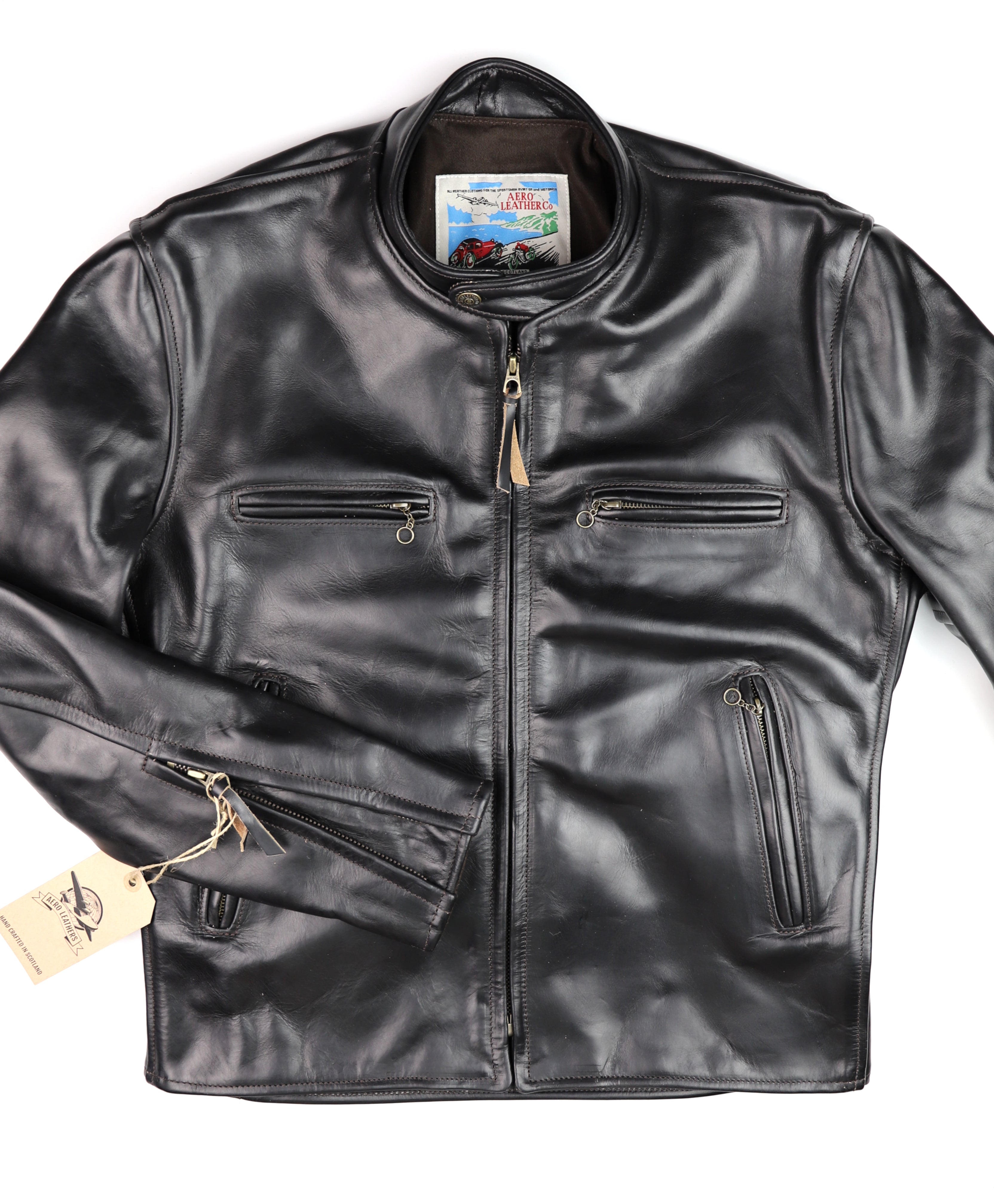 Aero Cafe' Racer, size 42, Black CXL Steerhide