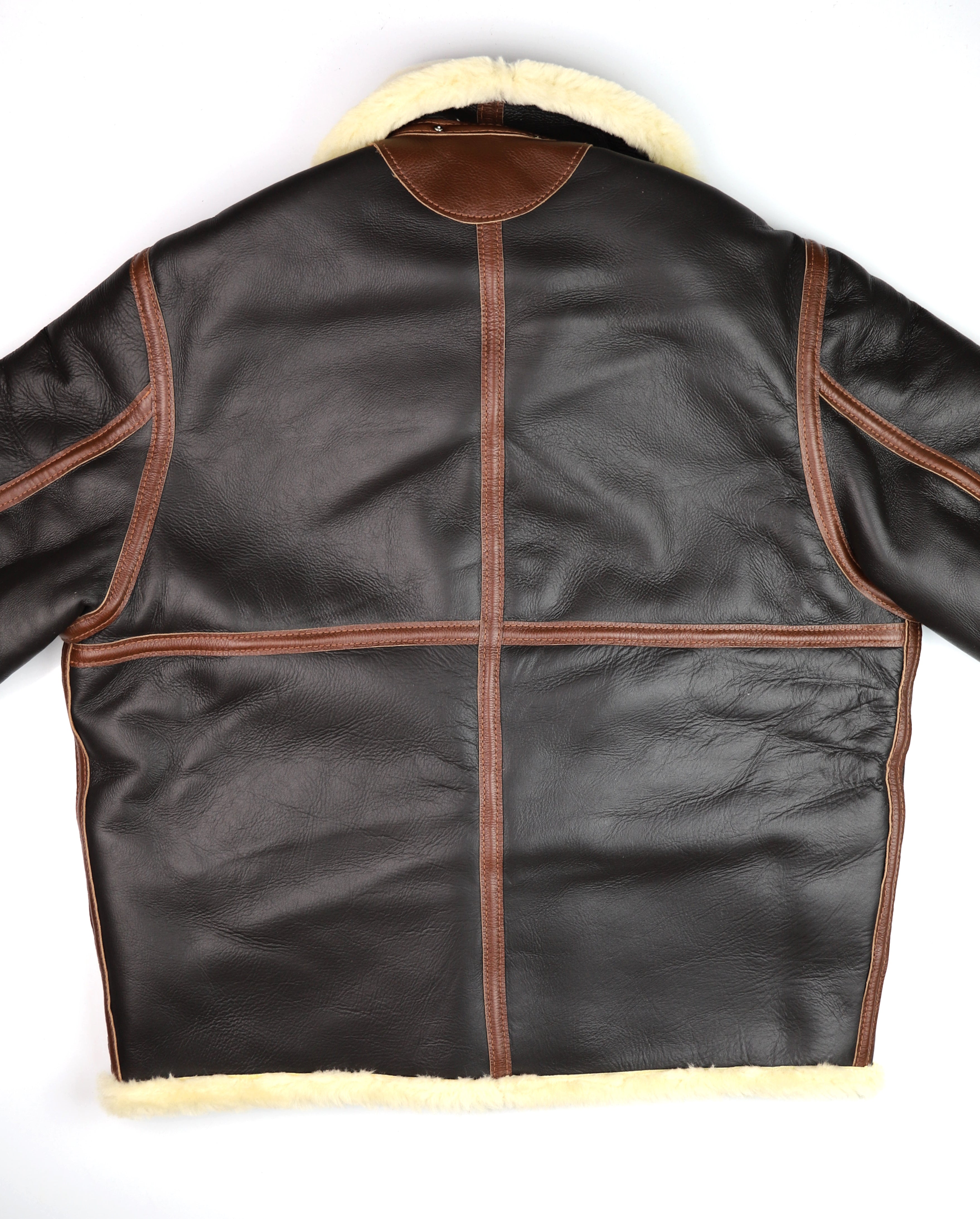 Aero D-1 Military Flight Jacket, size 44, Seal Brown with Russet Vicenza Trim