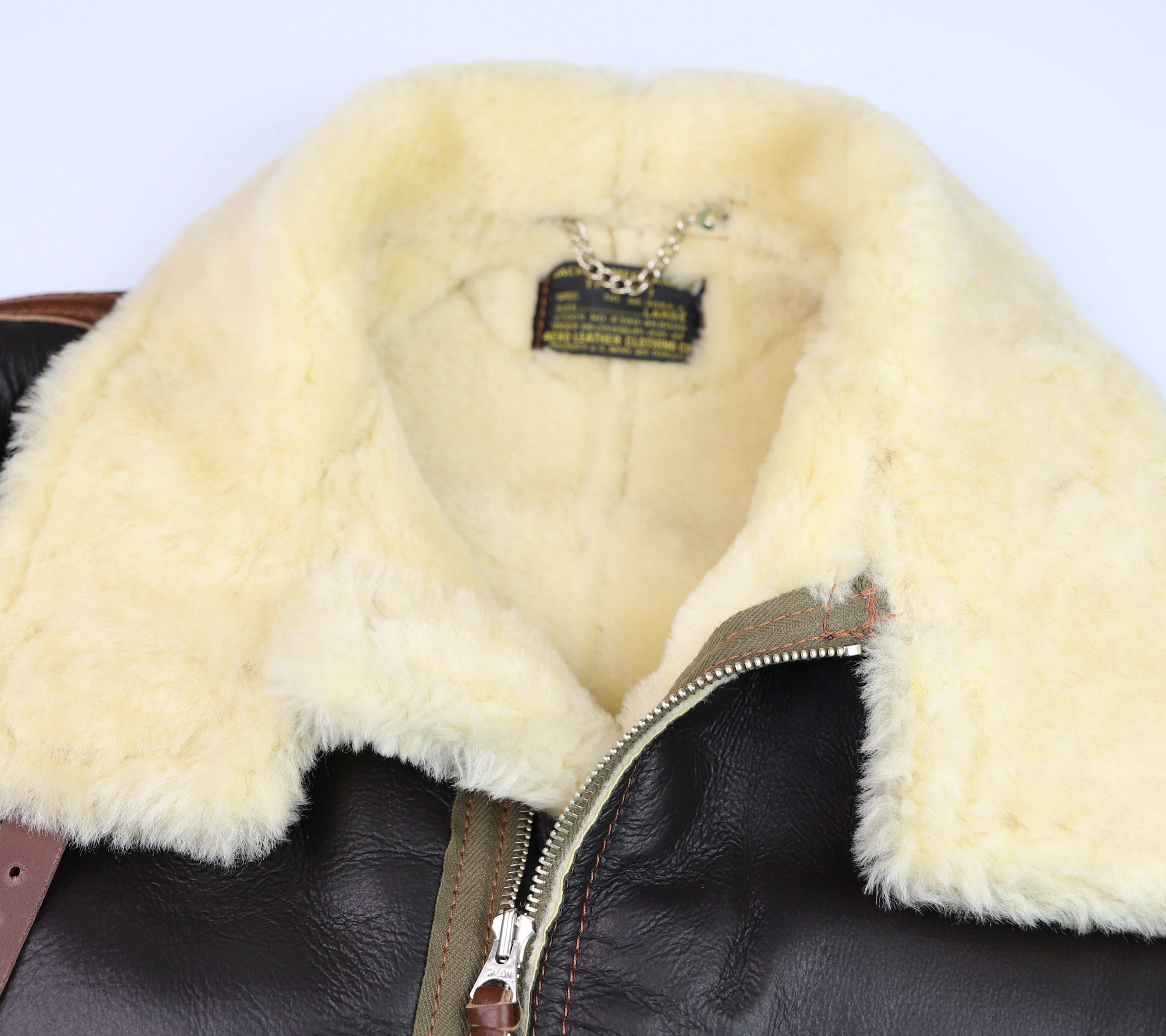 Aero D-1 Military Flight Jacket, size 44, Seal Brown with Russet Vicenza Trim