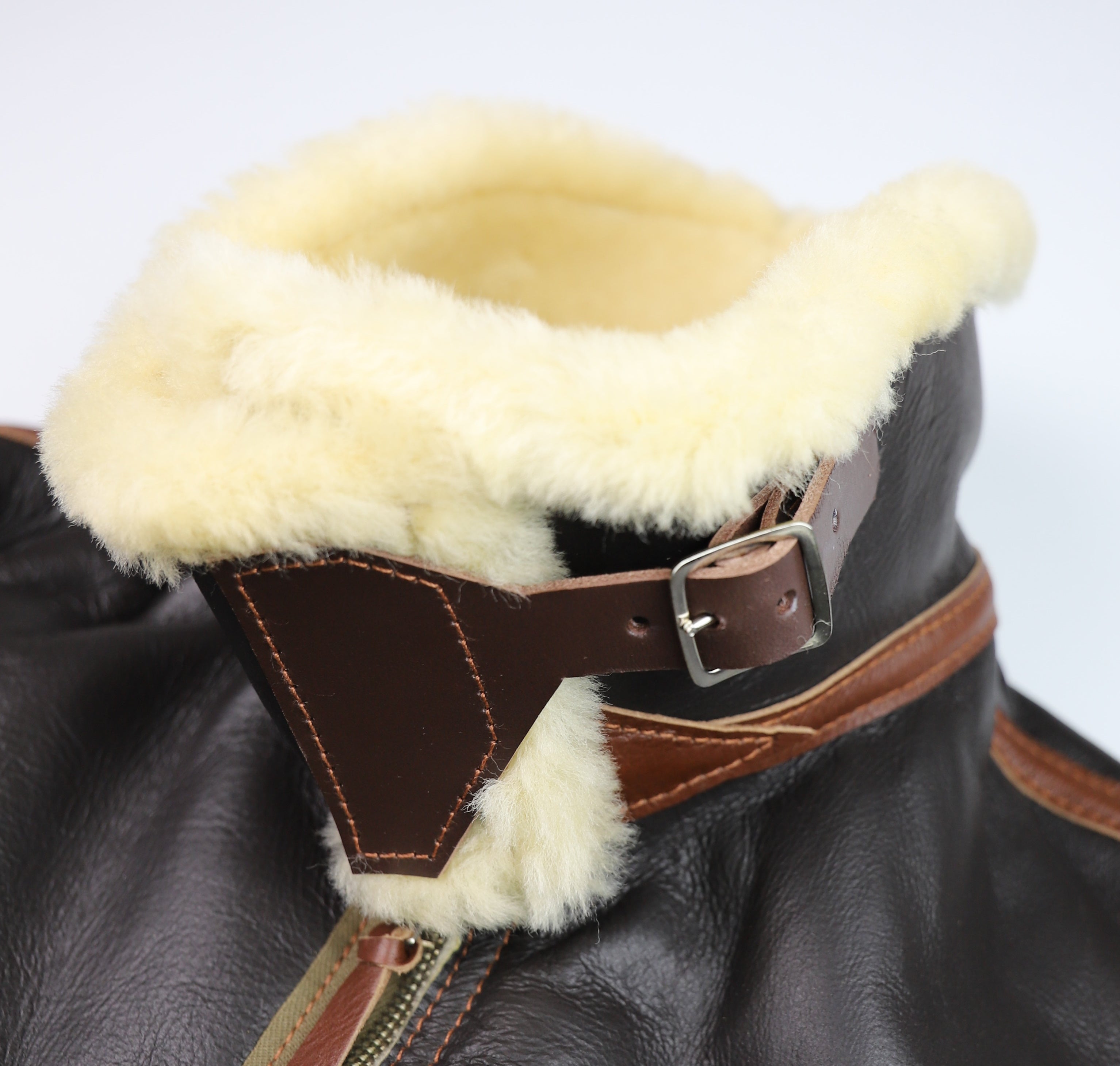 Aero D-1 Military Flight Jacket, size 44, Seal Brown with Russet Vicenza Trim