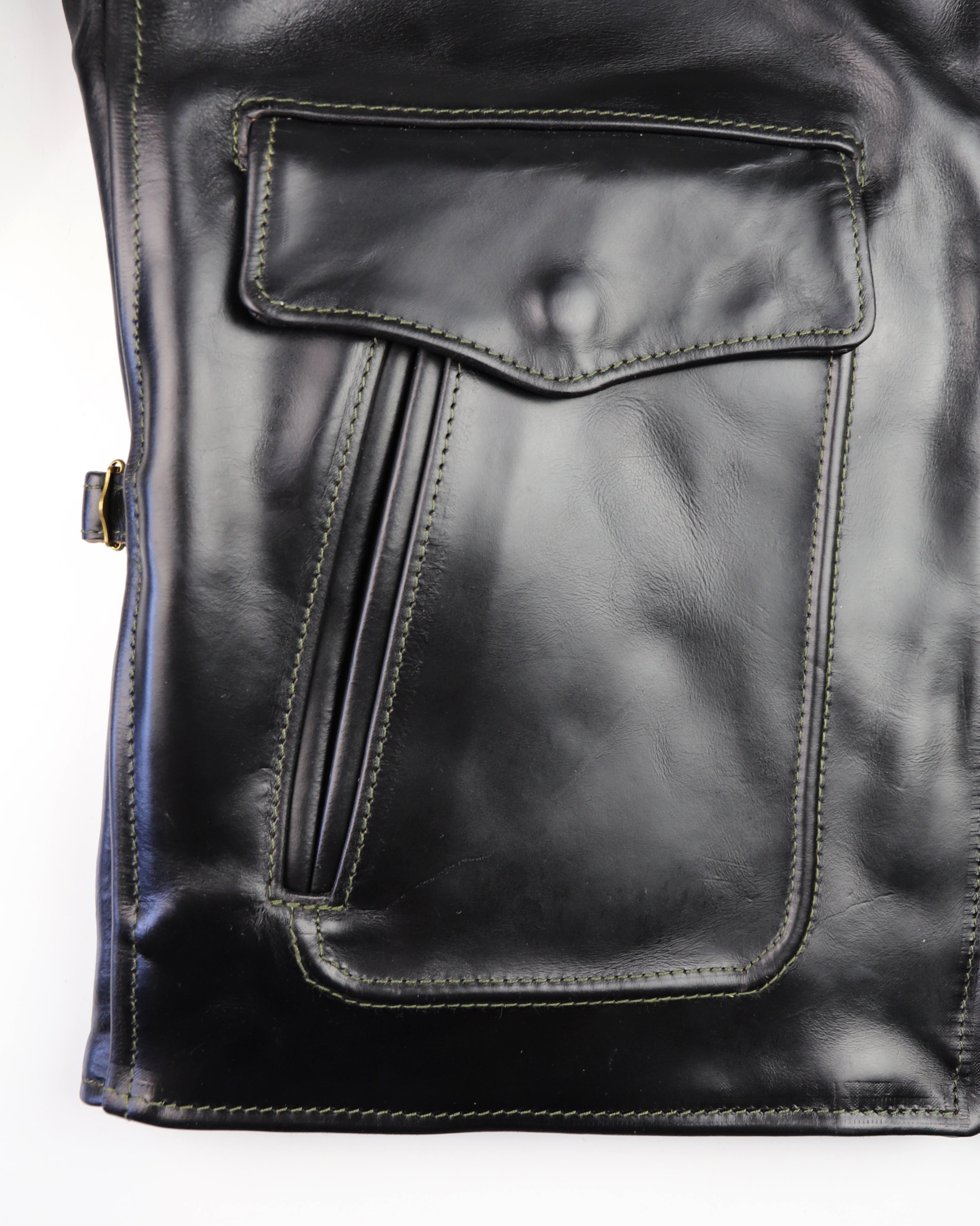 Aero Half Belt Deluxe, size 38 (fits like size 42), Black CXL Steerhide