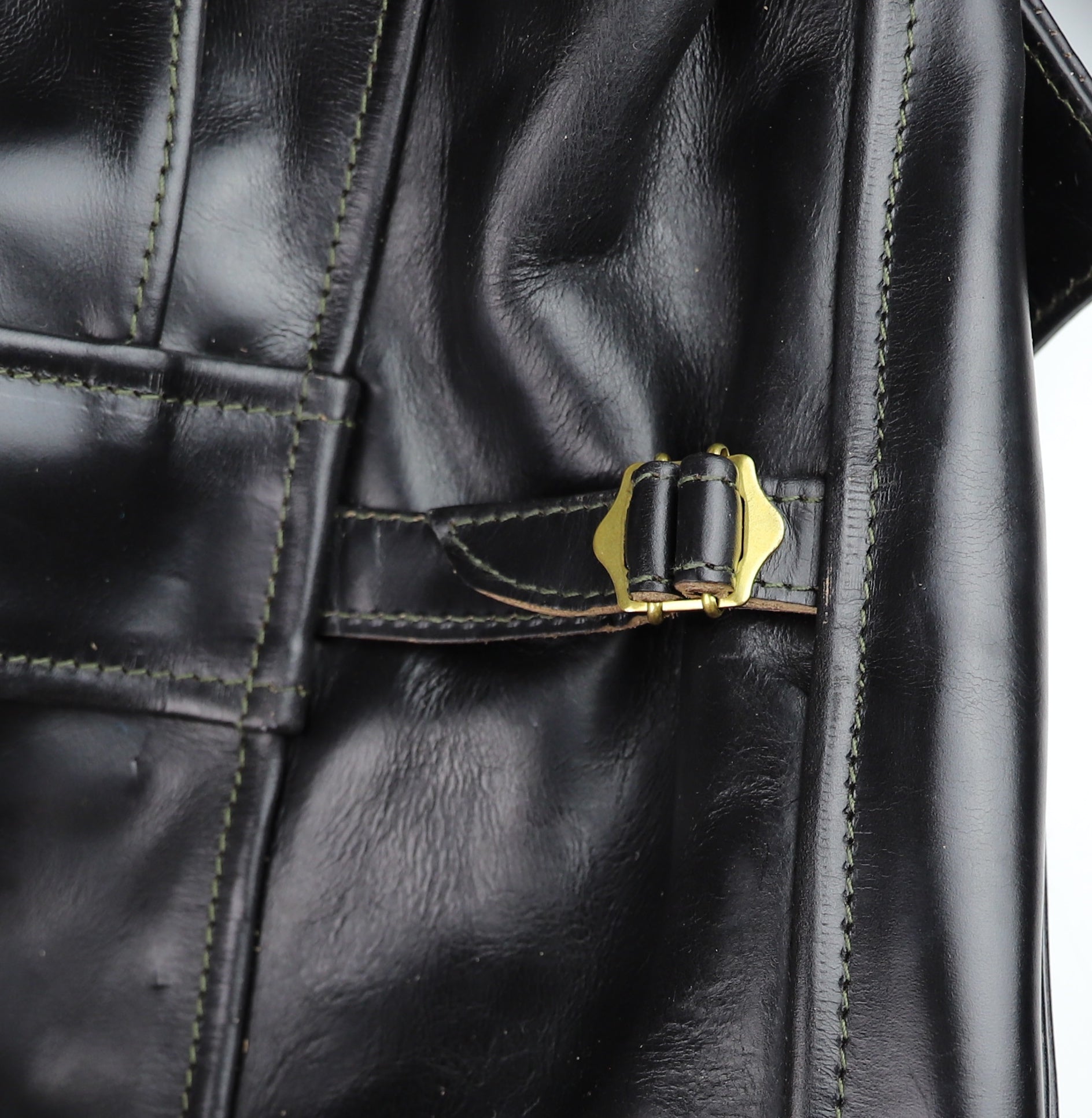 Aero Half Belt Deluxe, size 38 (fits like size 42), Black CXL Steerhide