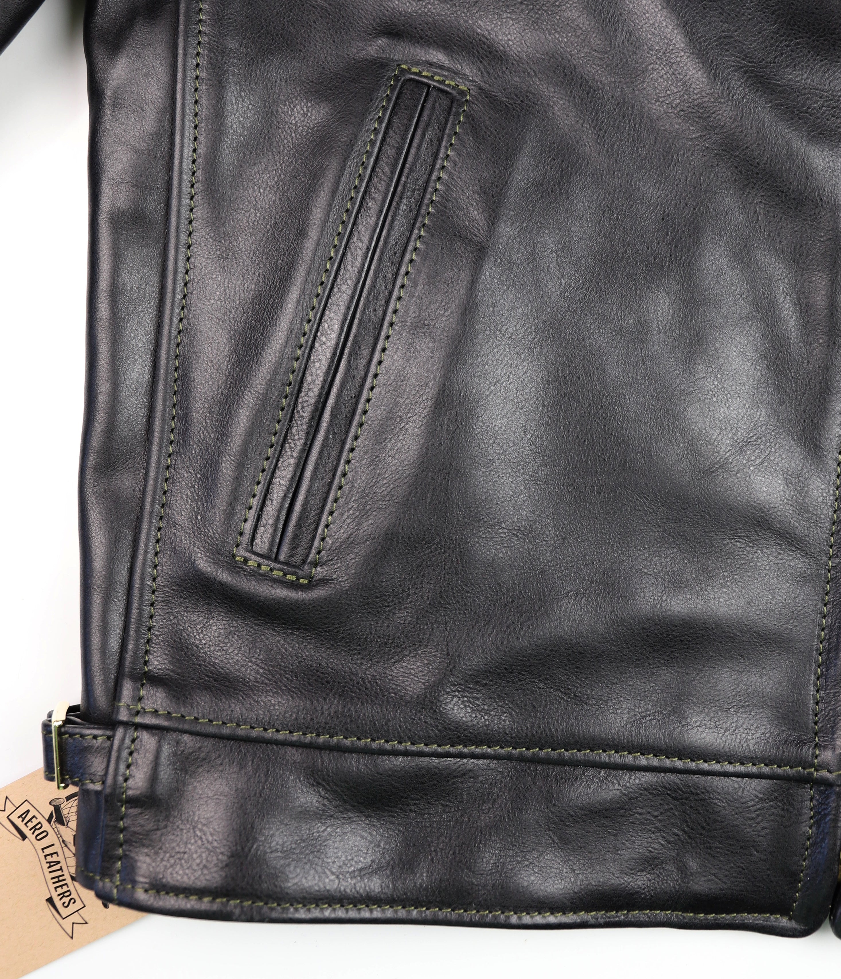 Aero Highwayman, sz 36 (fits like size 40), Black Badalassi Cowhide