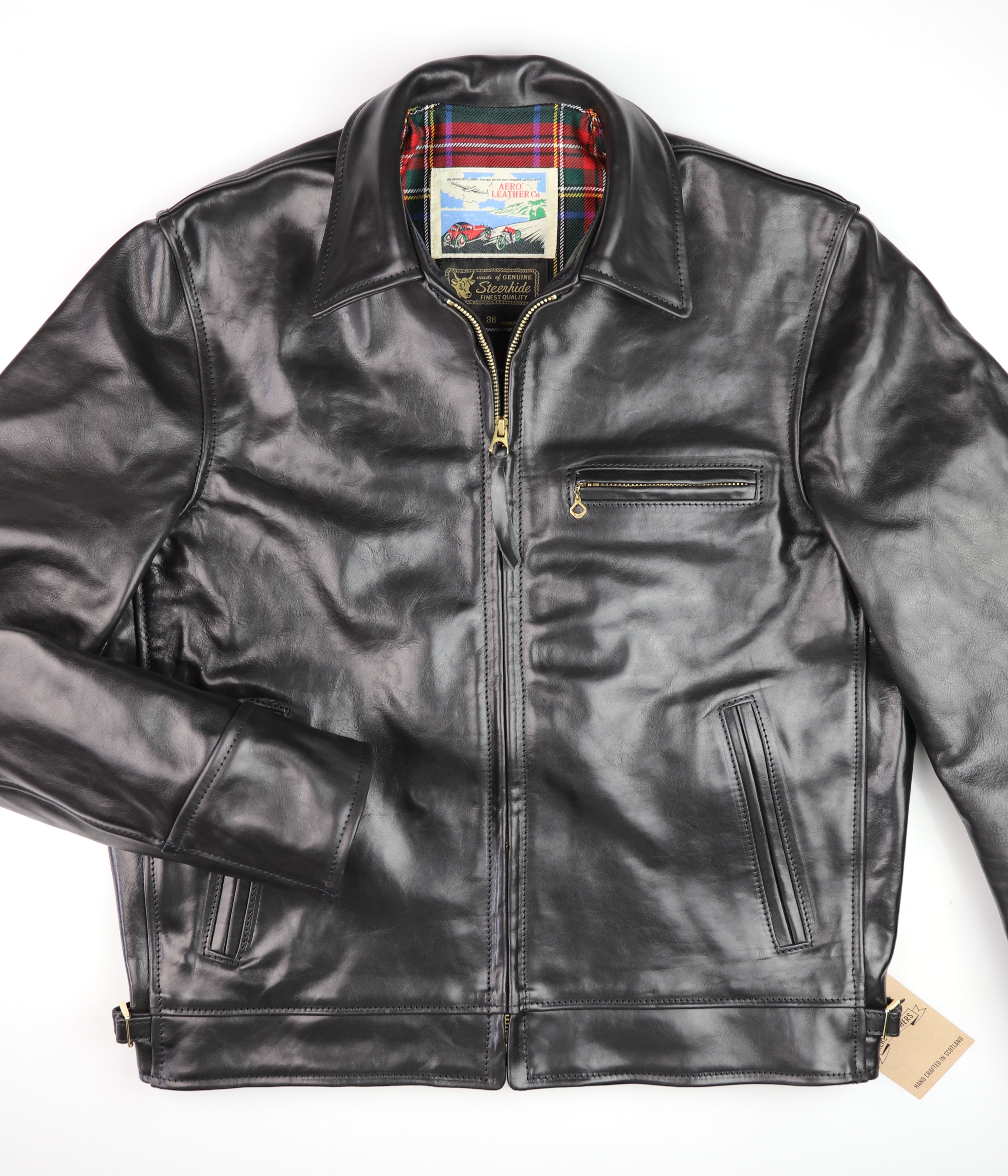 Aero Highwayman, sz 36 (fits like size 40), Black Badalassi Cowhide