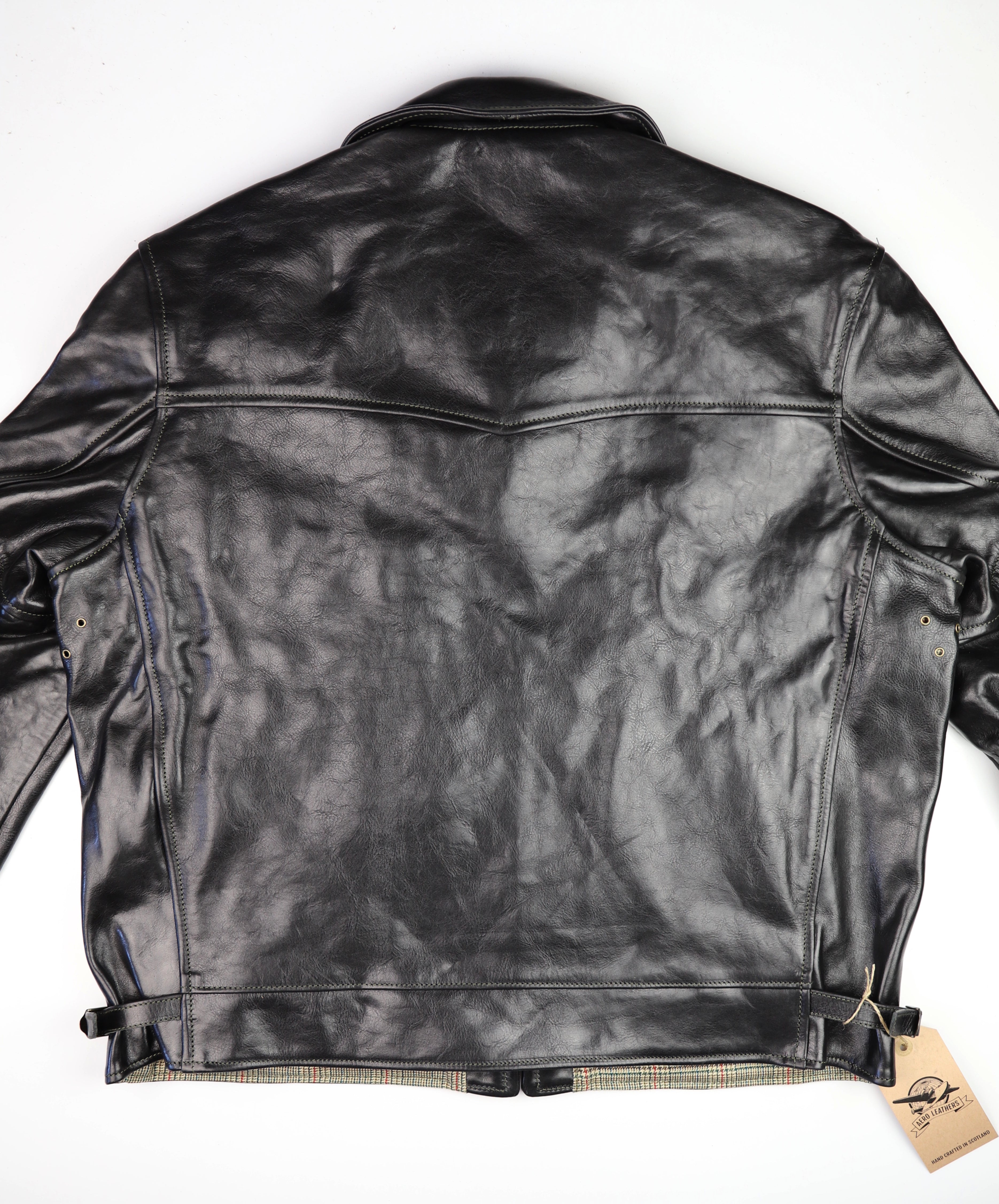 Aero Highwayman, size 46 (fits like size 50), Black Badalassi Cowhide