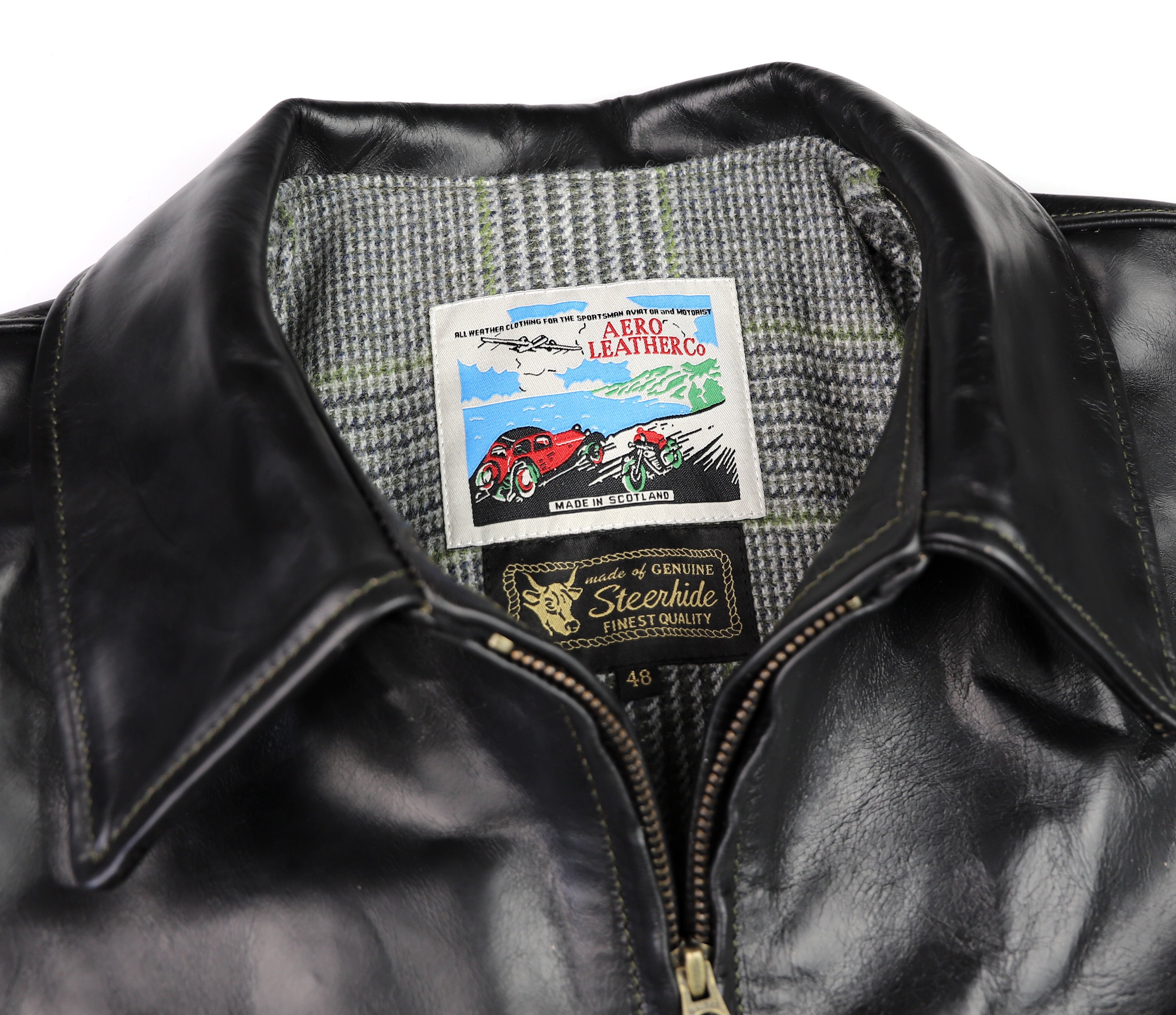 Aero Highwayman, size 48, Black Chromexcel Steerhide