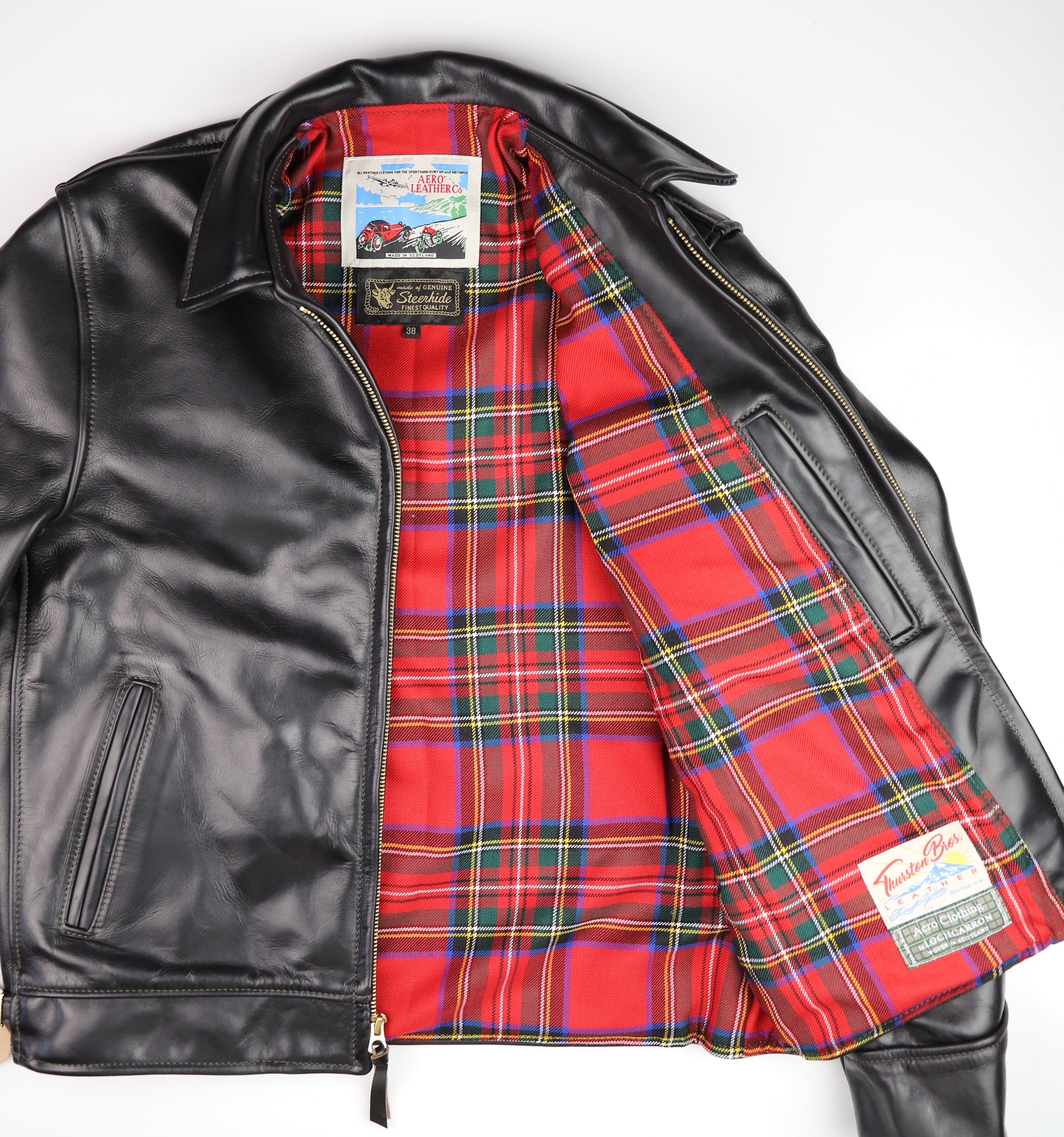 Aero Highwayman, sz 38 (fits like size 42), Black CXL Steerhide