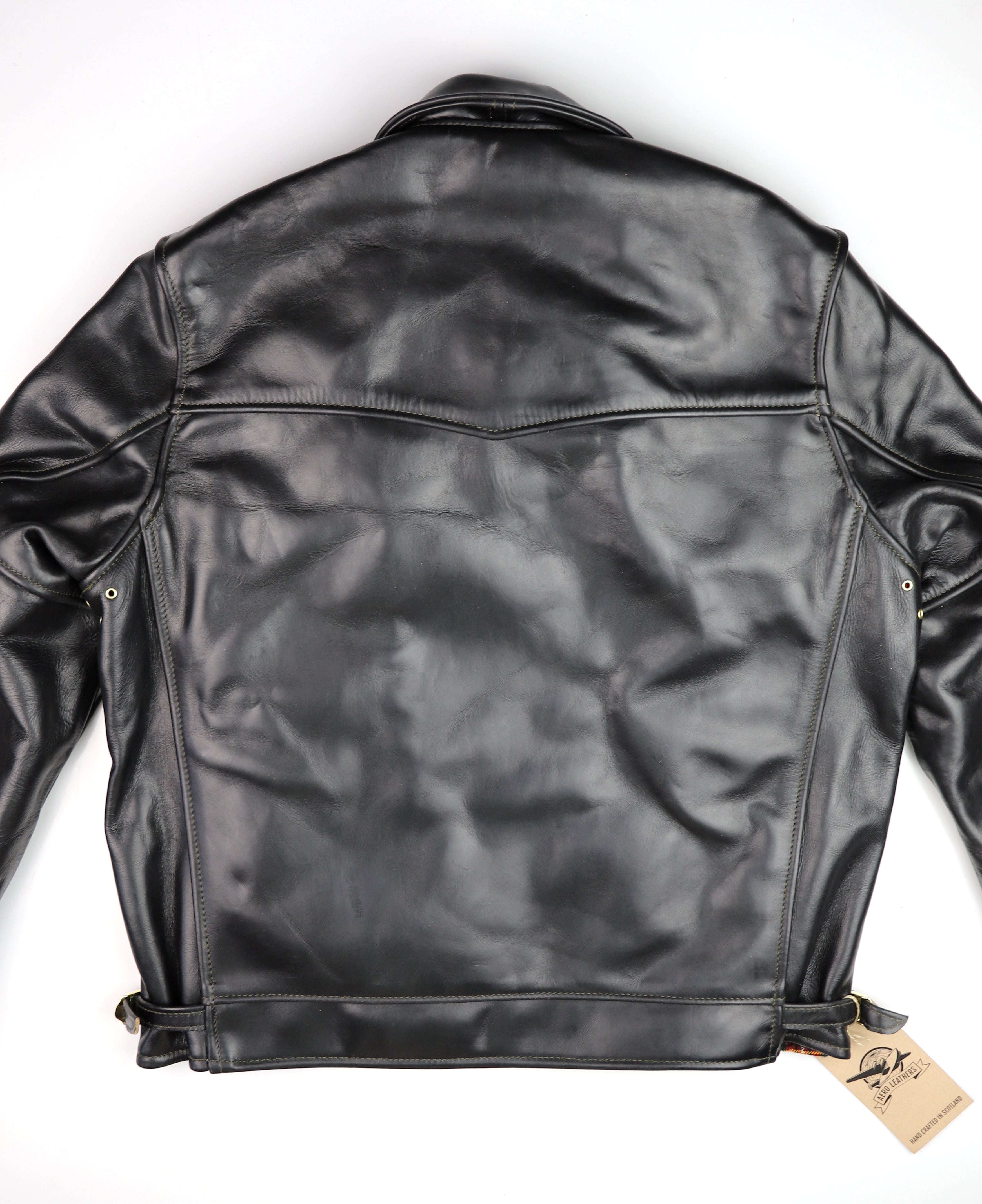 Aero Highwayman, sz 38 (fits like size 42), Black CXL Steerhide