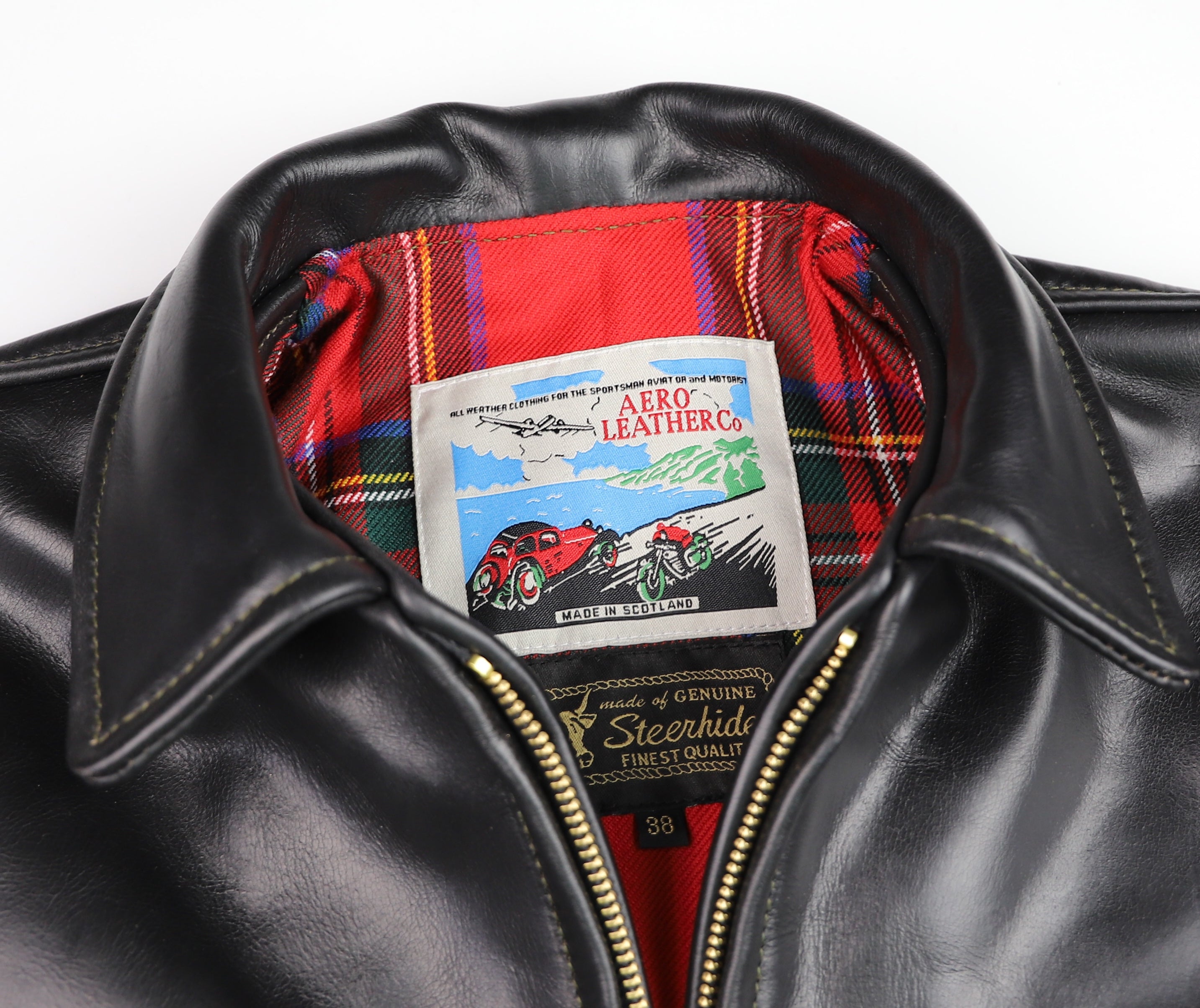 Aero Highwayman, sz 38 (fits like size 42), Black CXL Steerhide