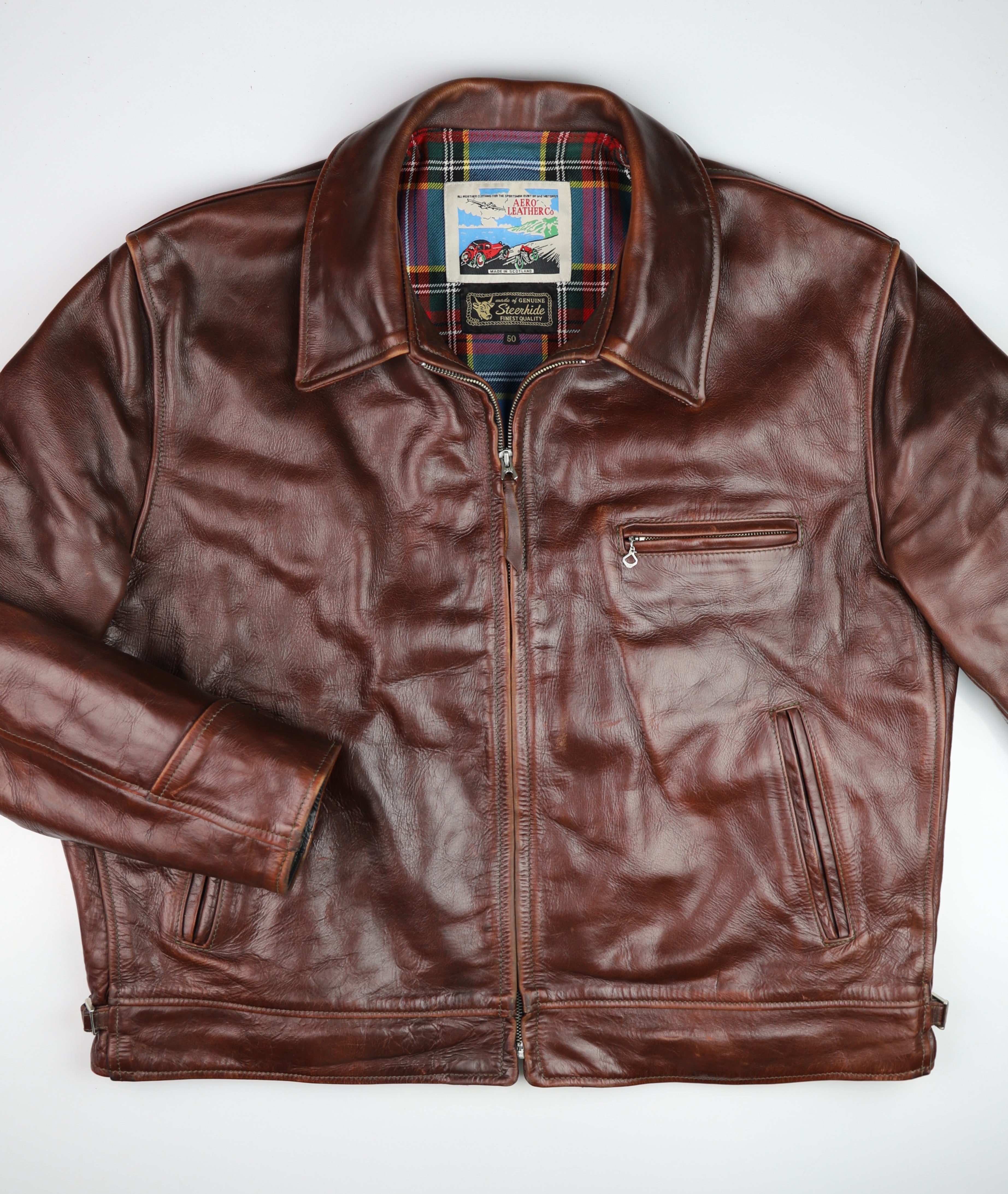 Aero Highwayman, sz 50, Brown CXL Steerhide, Gently Worn
