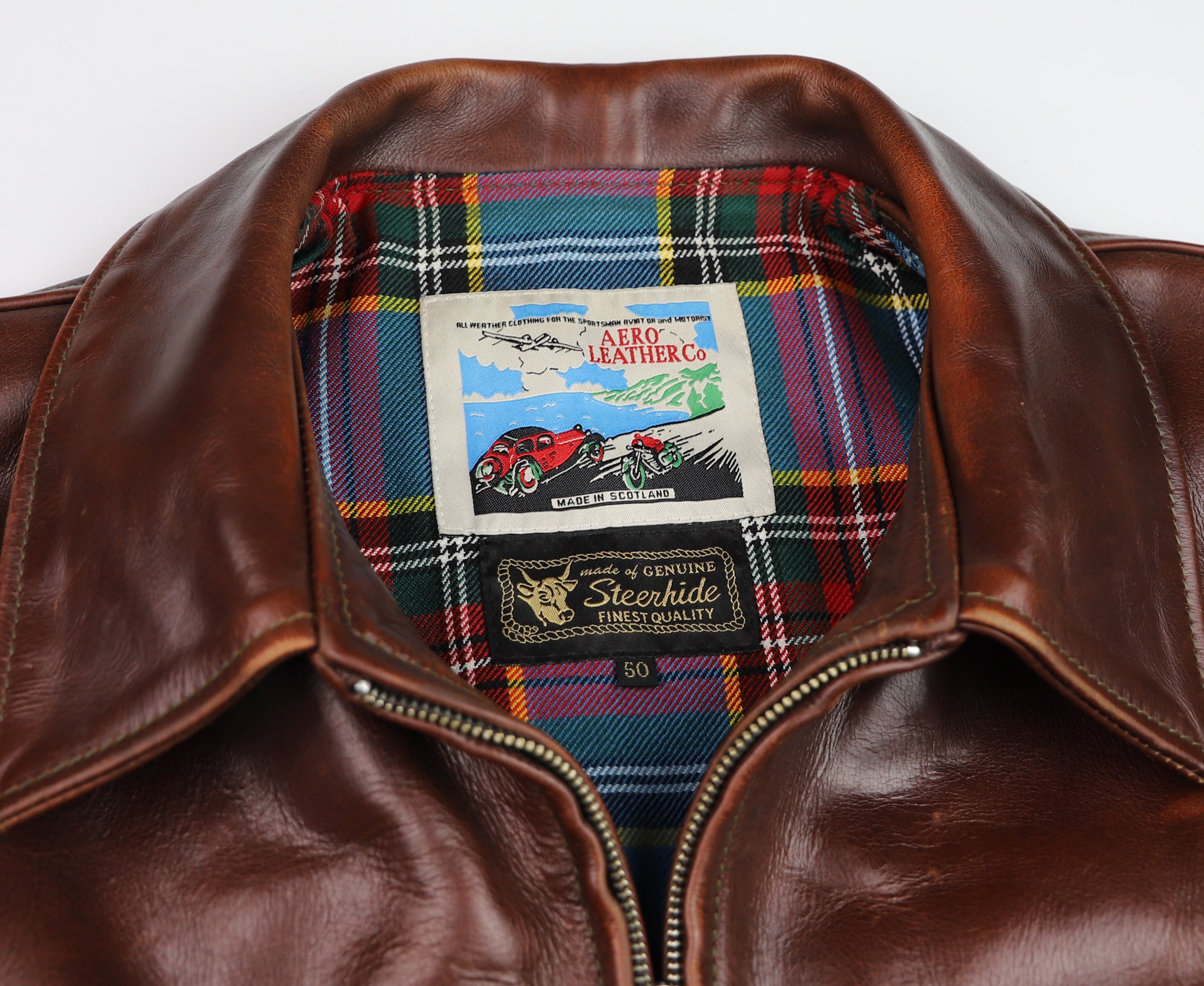 Aero Highwayman, sz 50, Brown CXL Steerhide, Gently Worn