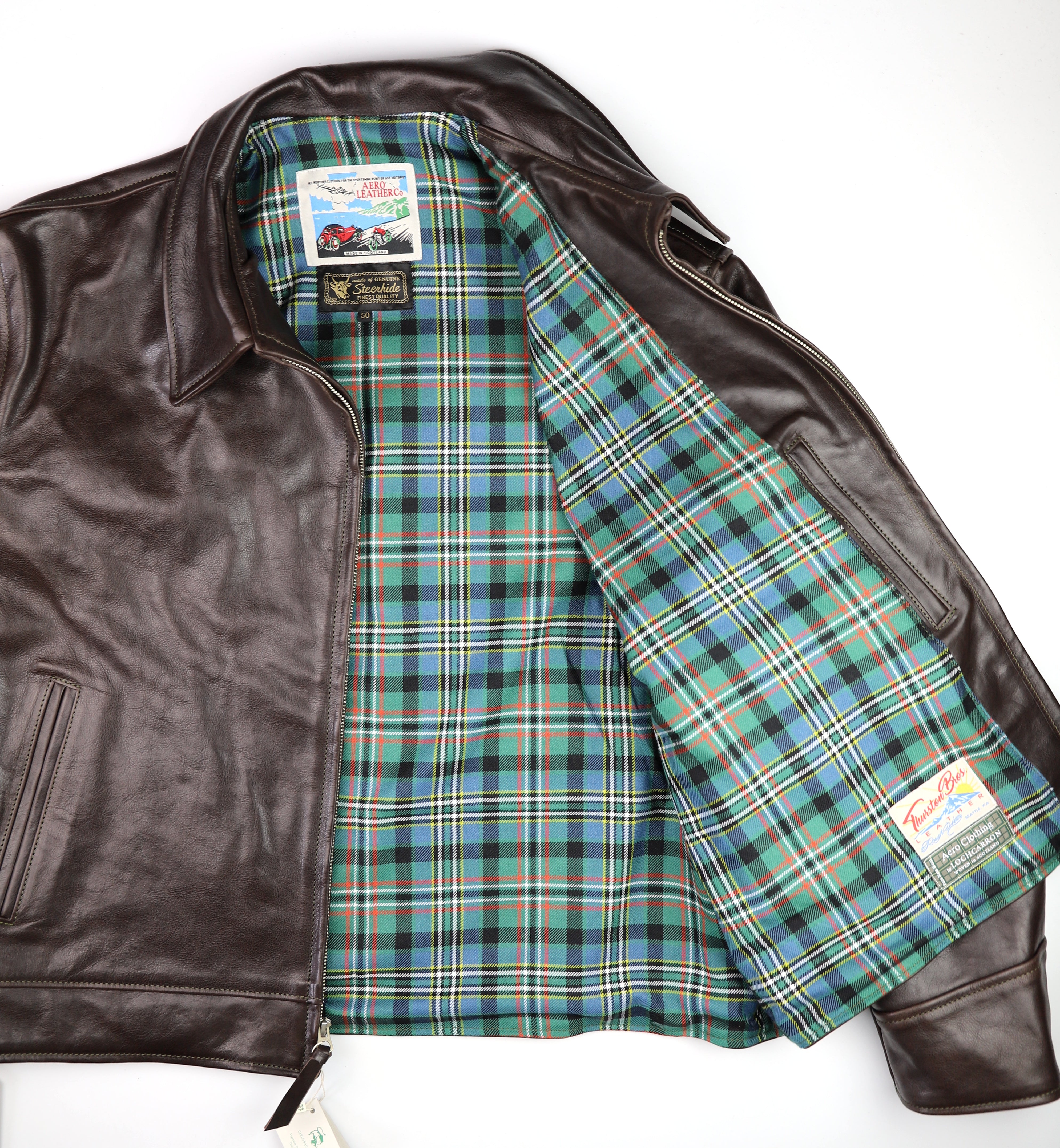 Aero Highwayman, size 50 (fits like size 54), Chestnut Badalassi Cowhide