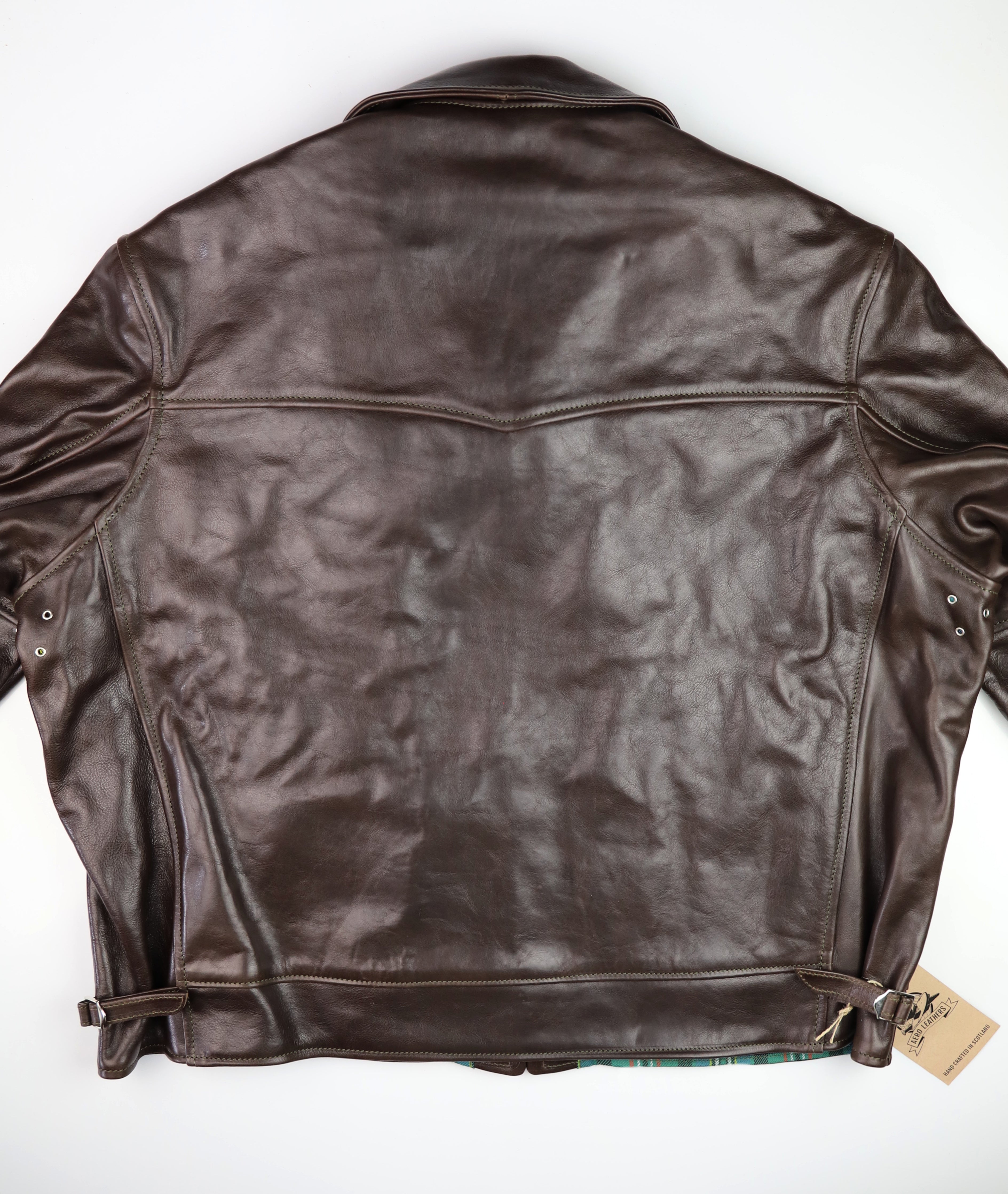 Aero Highwayman, size 50 (fits like size 54), Chestnut Badalassi Cowhide