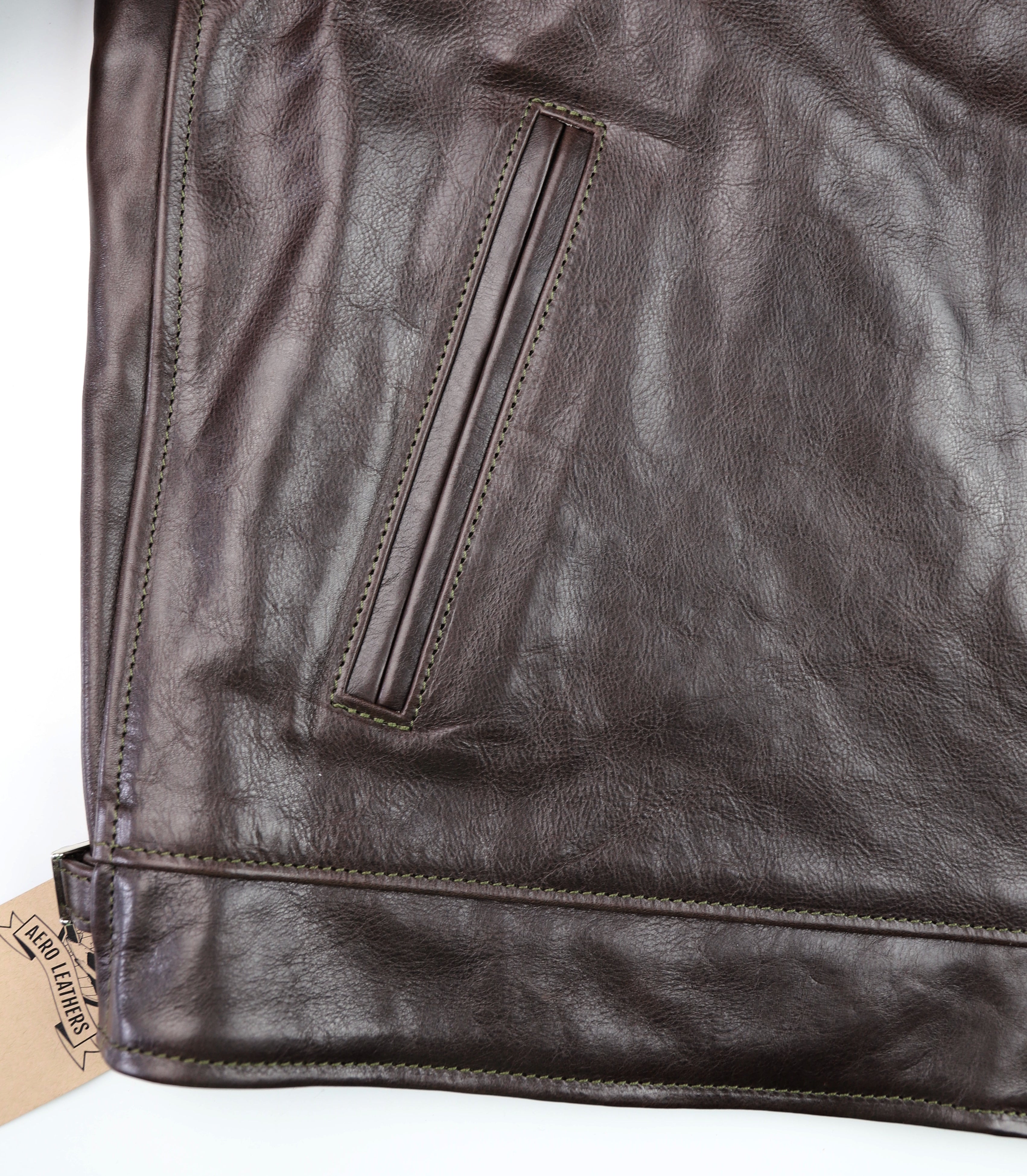 Aero Highwayman, size 50 (fits like size 54), Chestnut Badalassi Cowhide