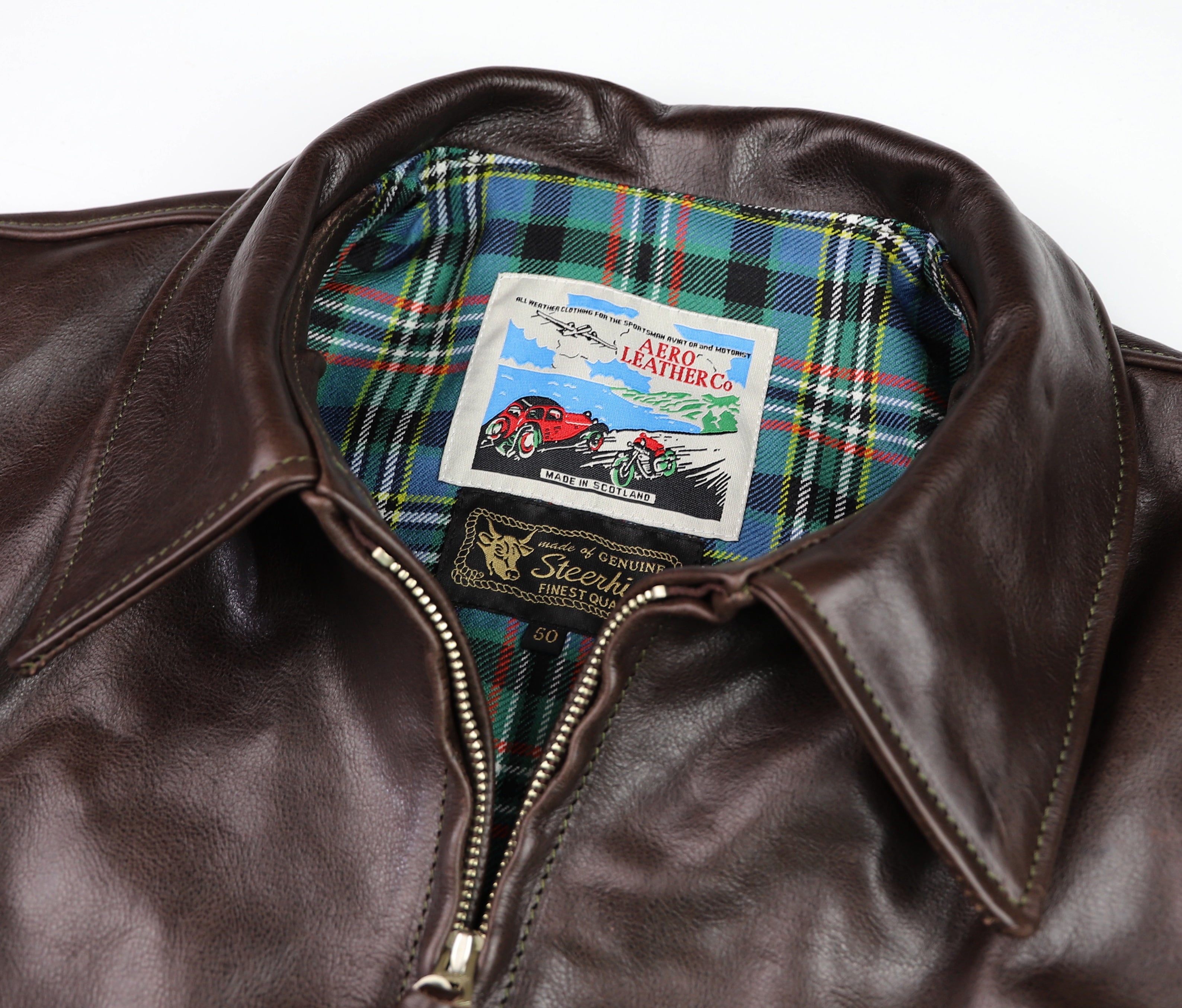 Aero Highwayman, size 50 (fits like size 54), Chestnut Badalassi Cowhide