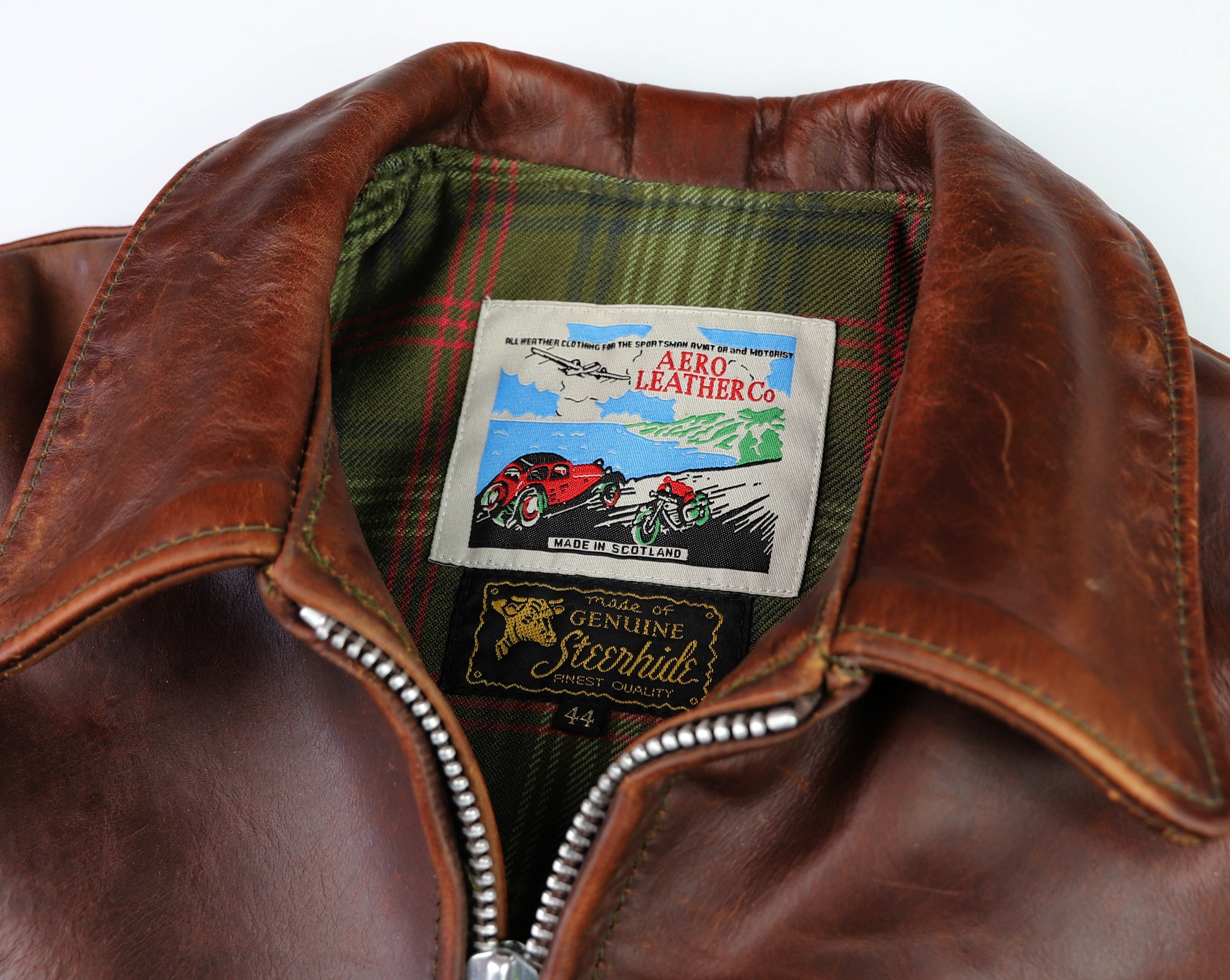 Aero Highwayman, sz 44, Brown CXL Steerhide, Gently Worn