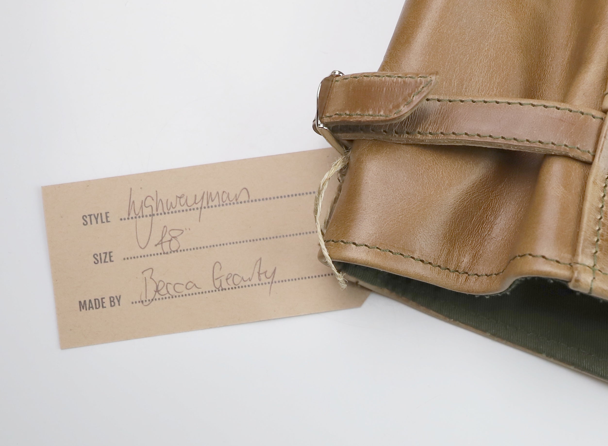 Aero Highwayman, sz 48 (fits like 52), Natural Chromexcel FQHH