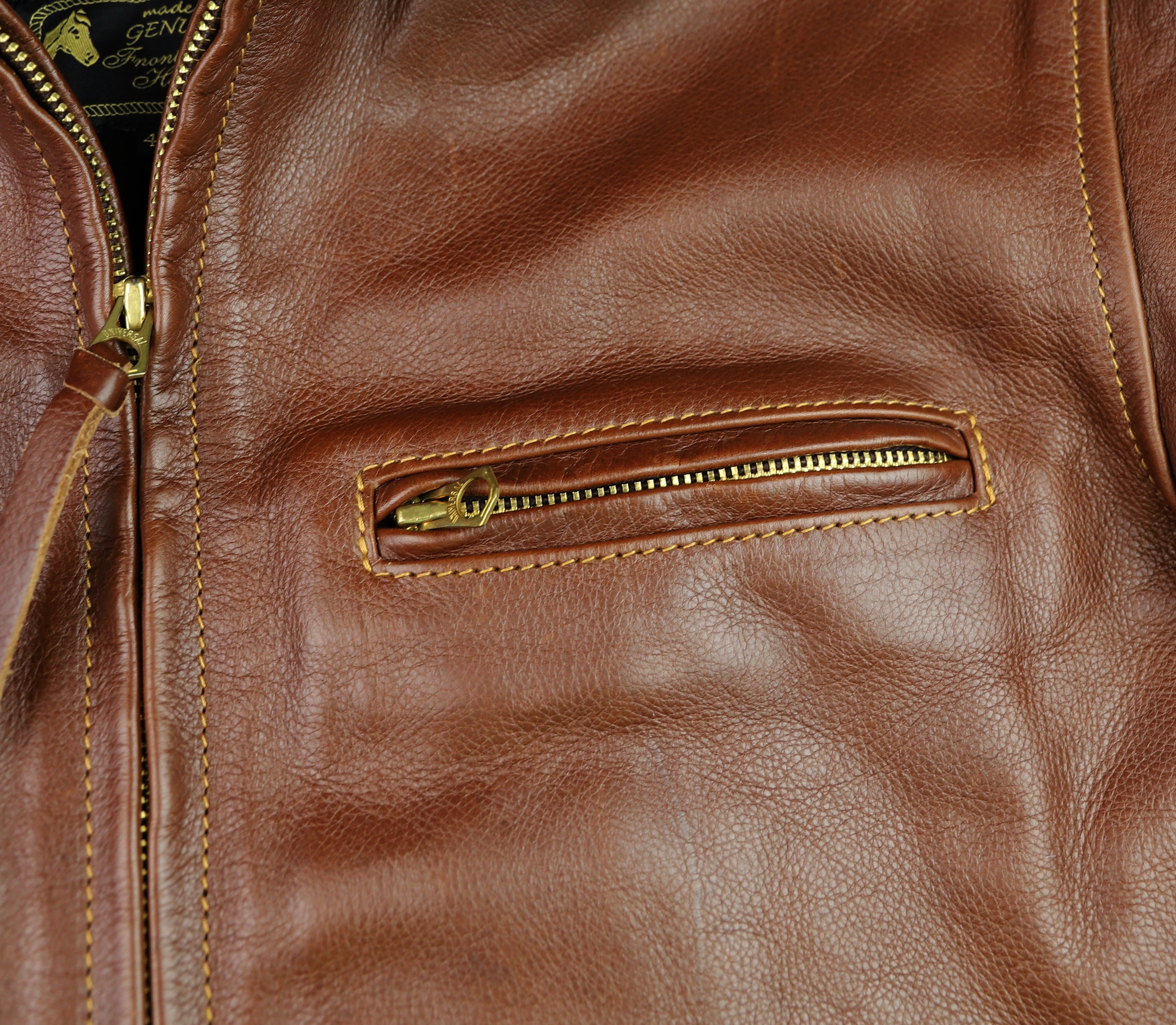 Aero Highwayman, sz 40, Russet Vicenza Horsehide, Gently Worn