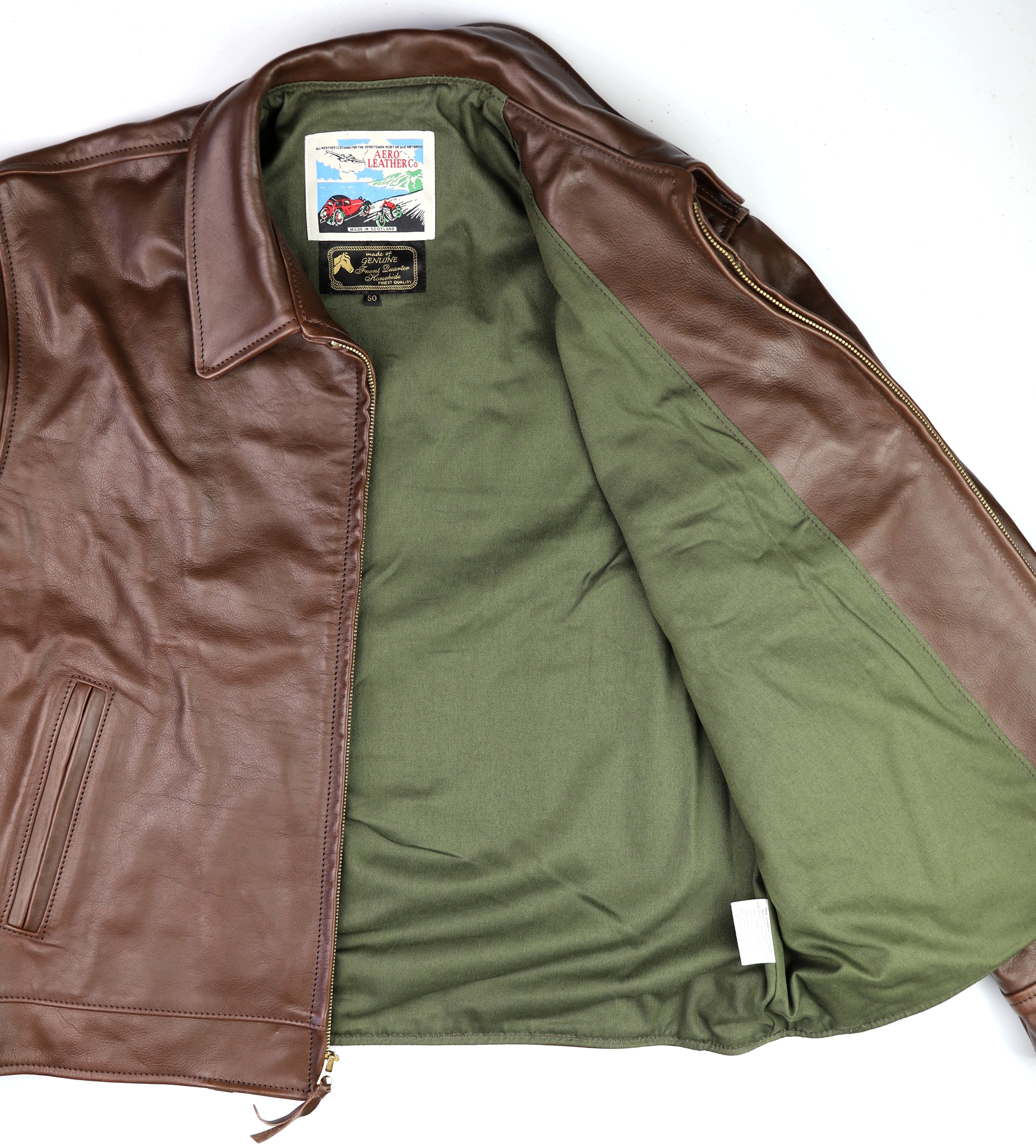 Aero Highwayman, sz 50, Seal Vicenza Horsehide, New with tag
