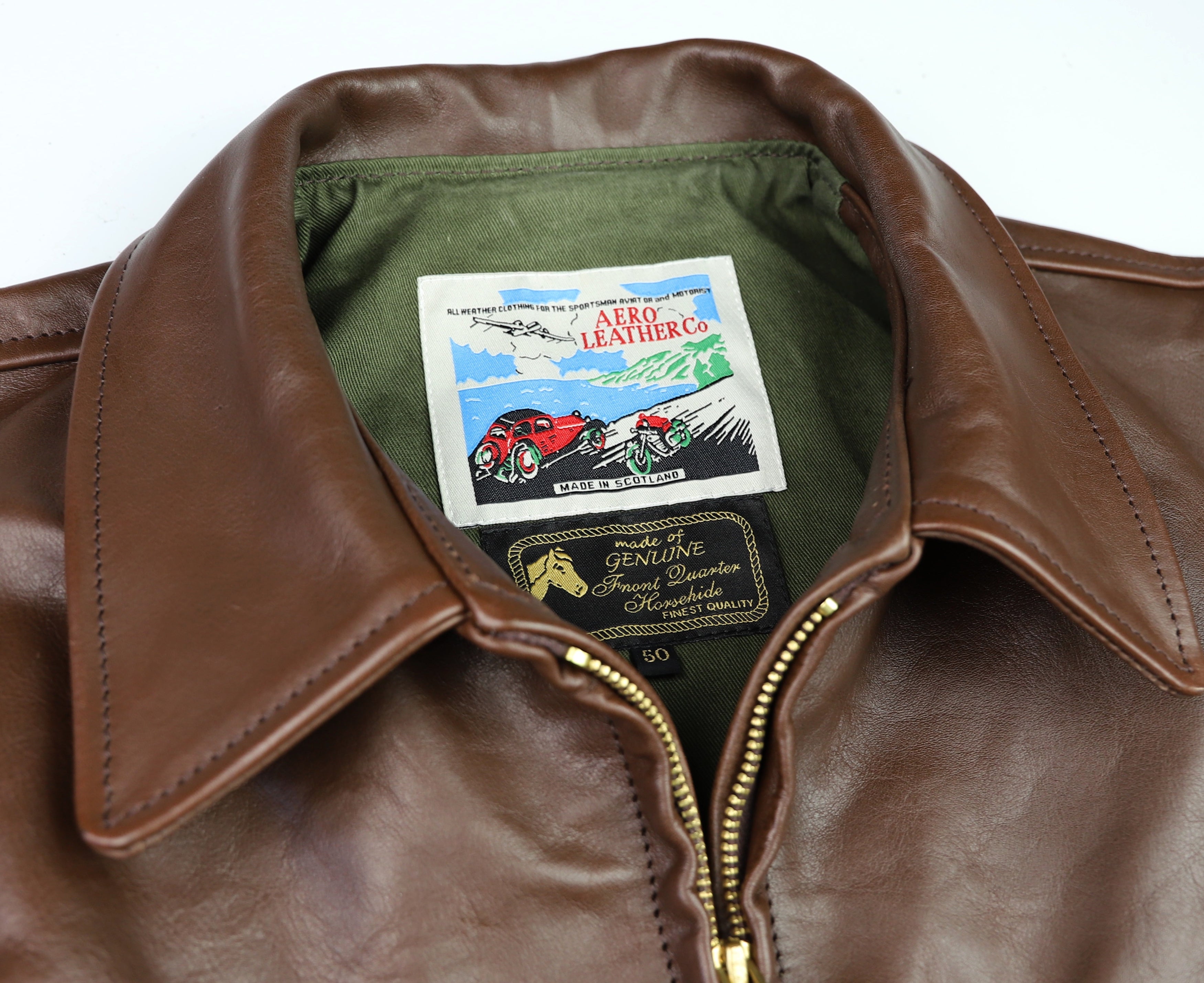 Aero Highwayman, sz 50, Seal Vicenza Horsehide, New with tag