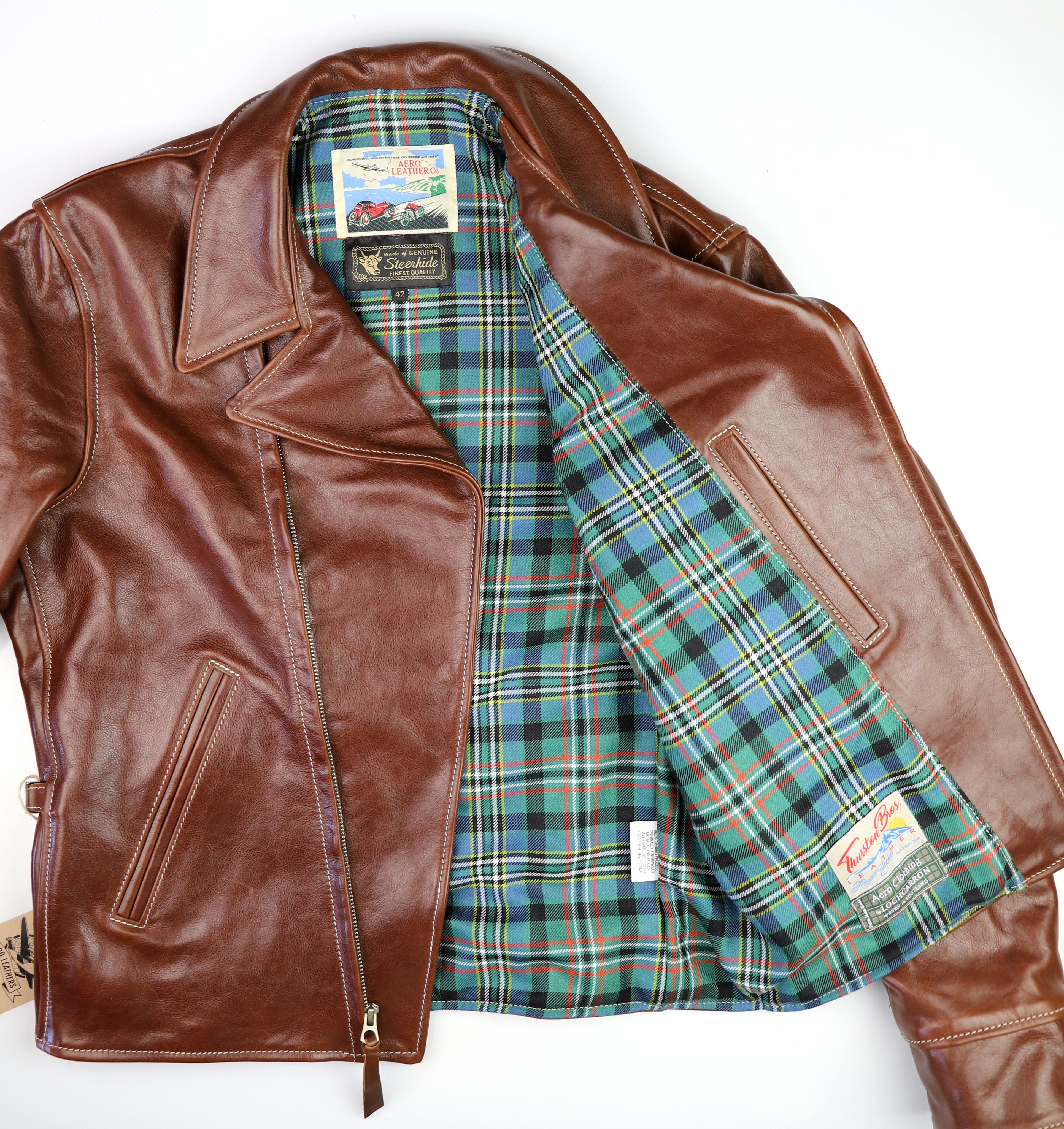 Aero Hooch Hauler, size 42, Russet Badalassi Cowhide